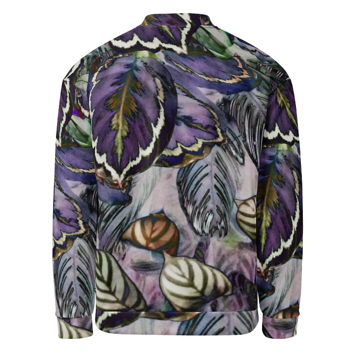 Purple Leaves Bomber Jacket product image (2)