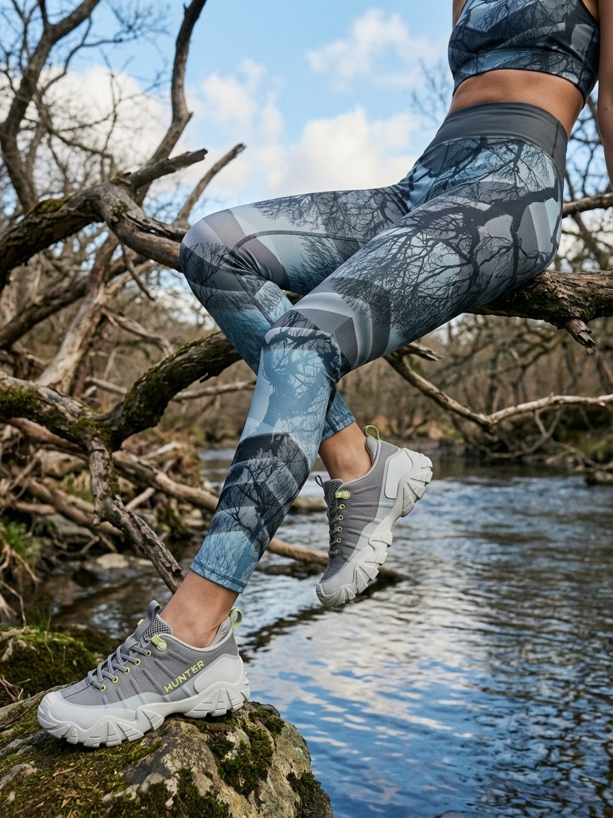 Gray Wood-Yoga Leggings product image (1)