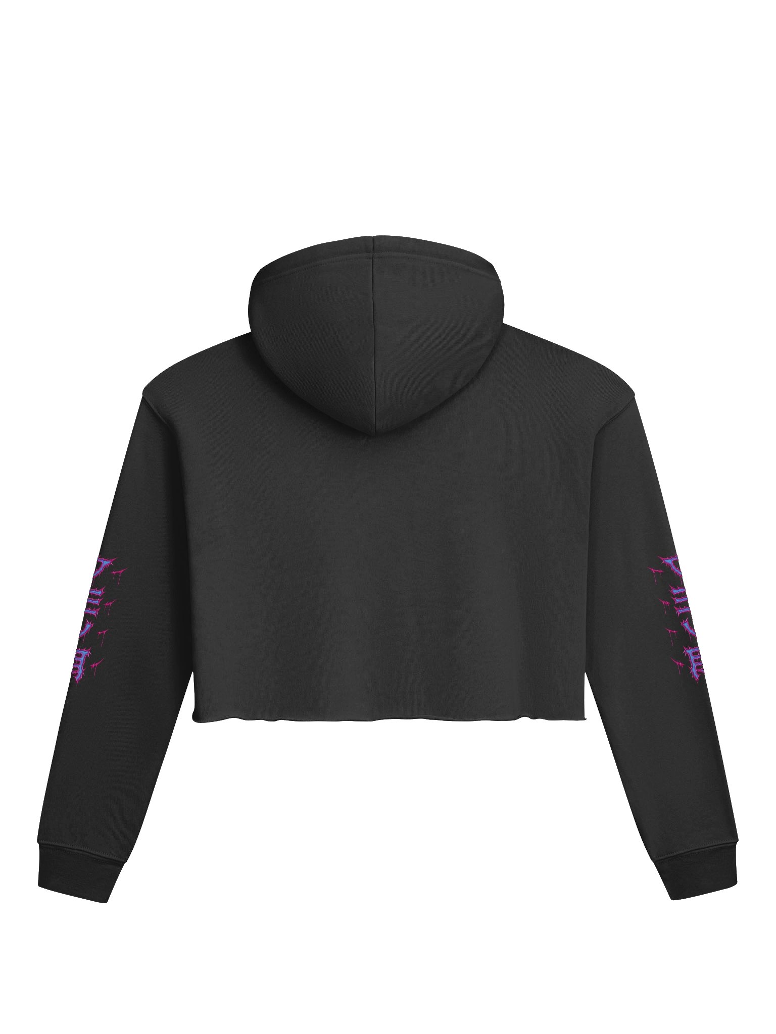 MooMoo Heart-Paw Crop-Hoodie (Pink/Blue Metal) product image (2)