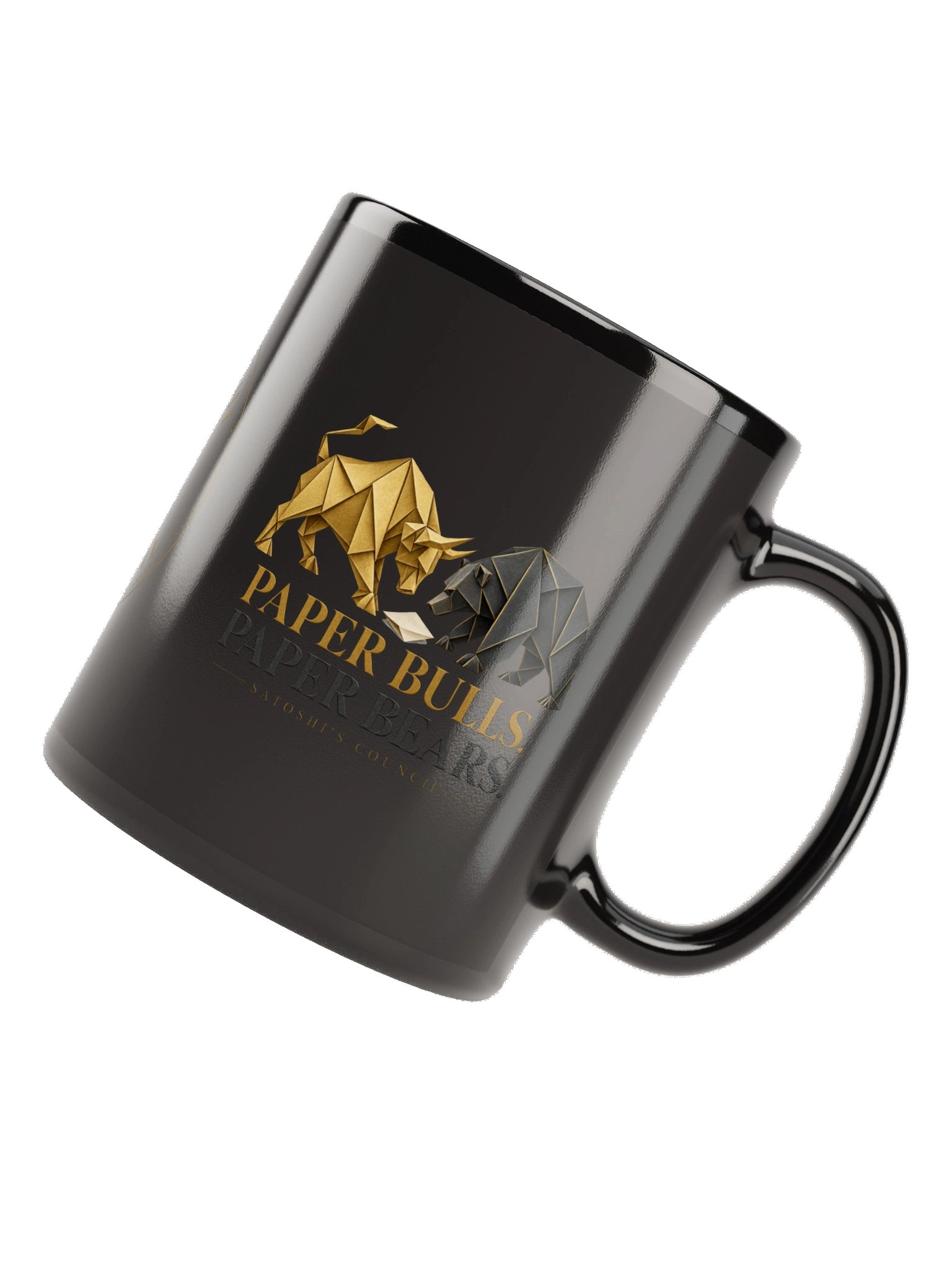 Paper Bulls. Paper Bears. — Black Glossy Mug product image (6)