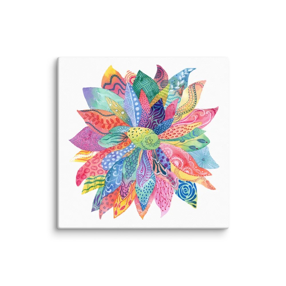 Flower Doodle Canvas Print product image (11)