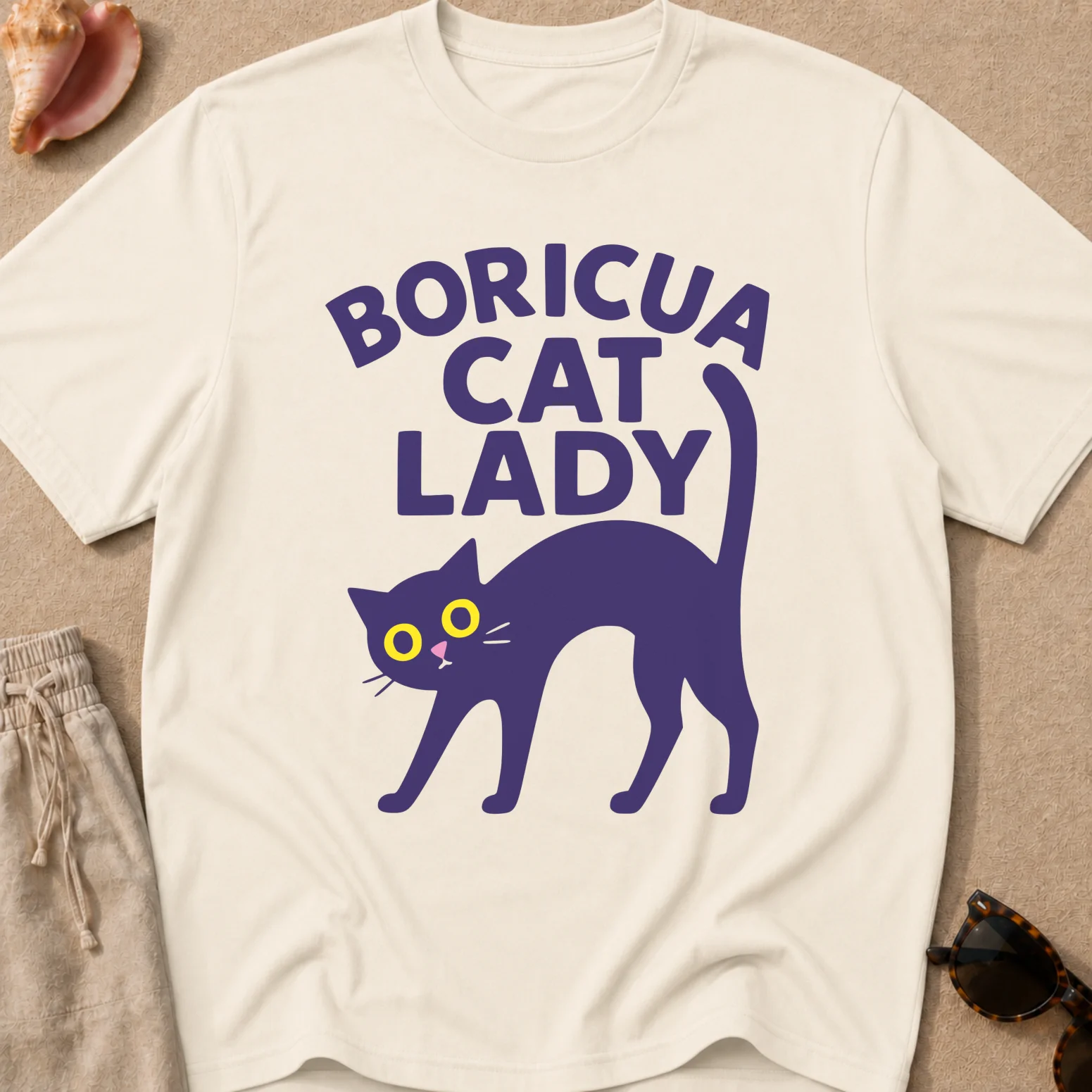 Boricua Cat Lady Camiseta Unisex product image (1)