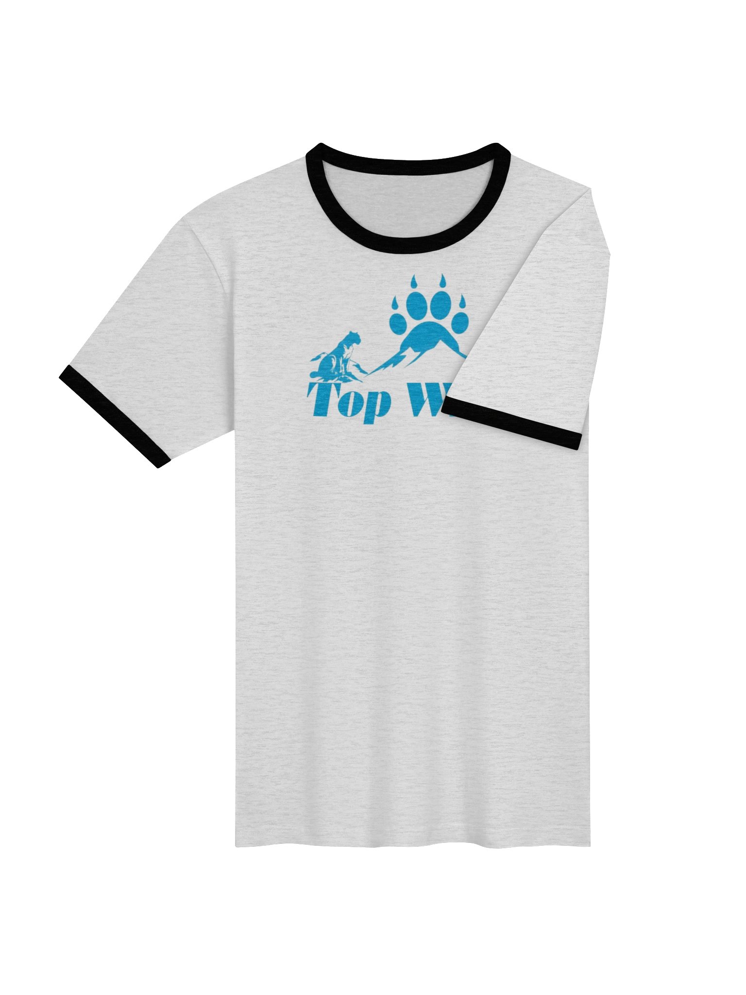 Top Will™ Grey & Blue Unisex Ringer T-Shirt product image (4)
