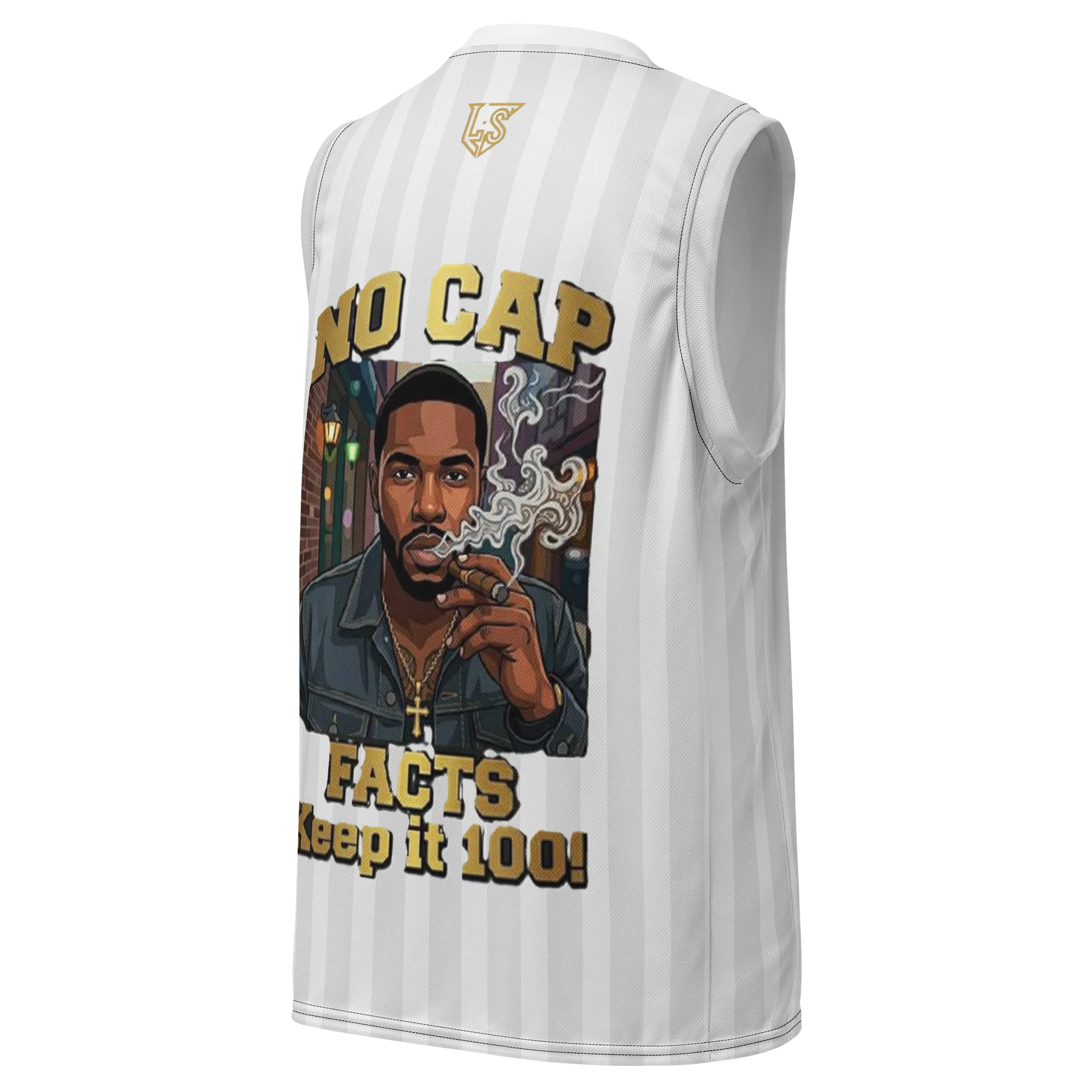 No Cap Light Pen Striped Sleeveless Pattern Design product image (3)