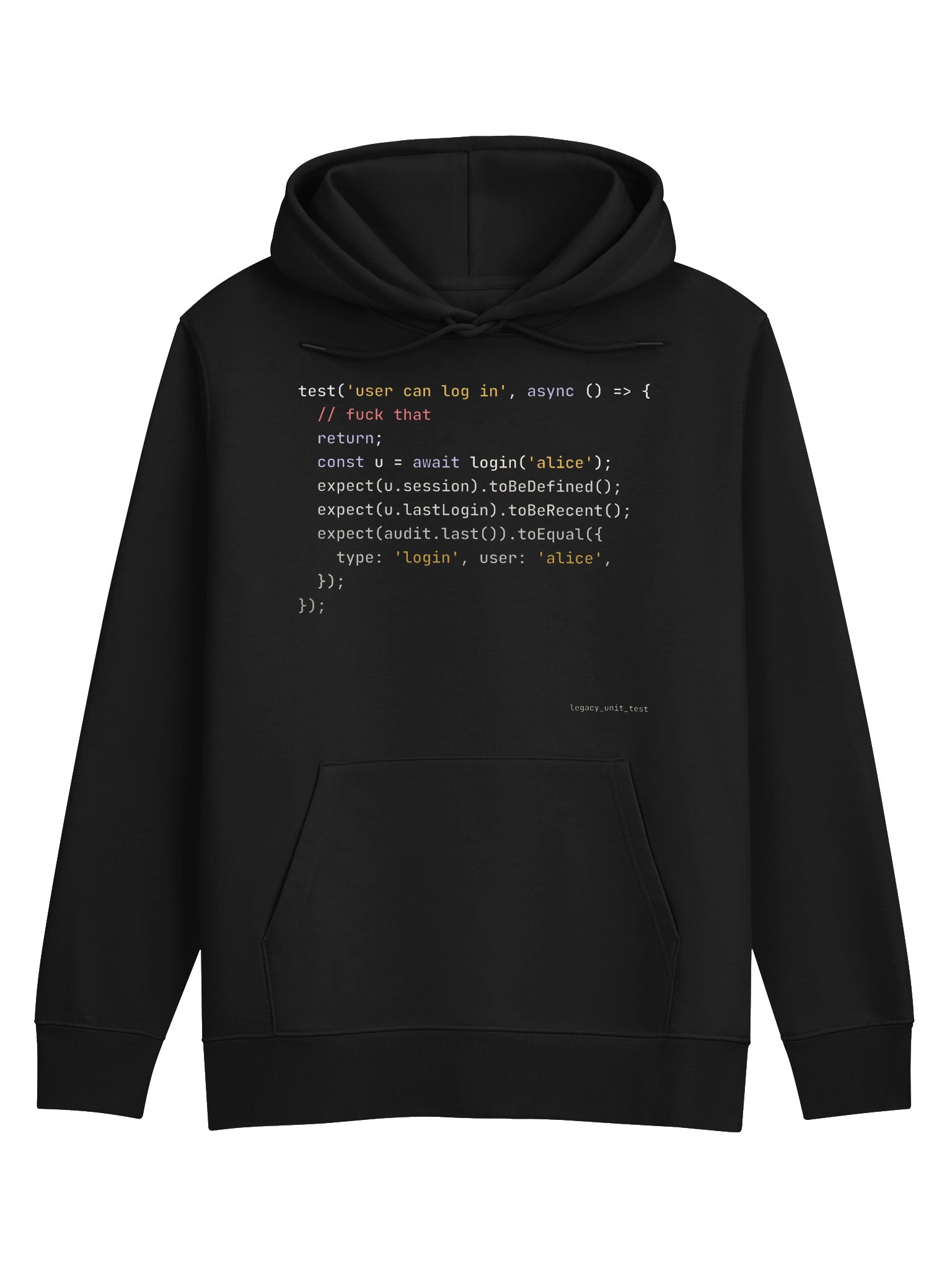 Skipped Test · JavaScript hoodie product image (1)