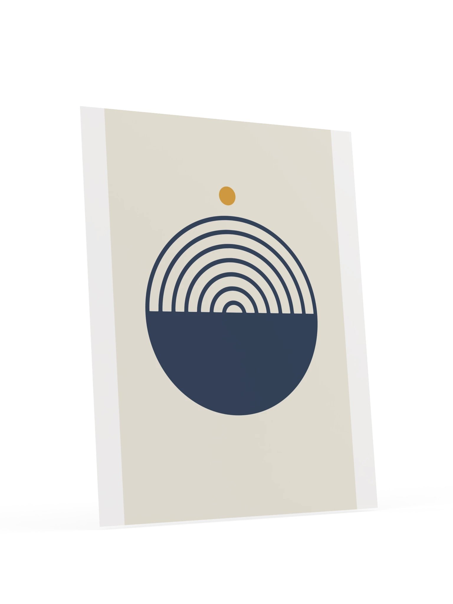Navy and Mustard Rainbow Print | Abstract Bathroom Wall Art product image (6)