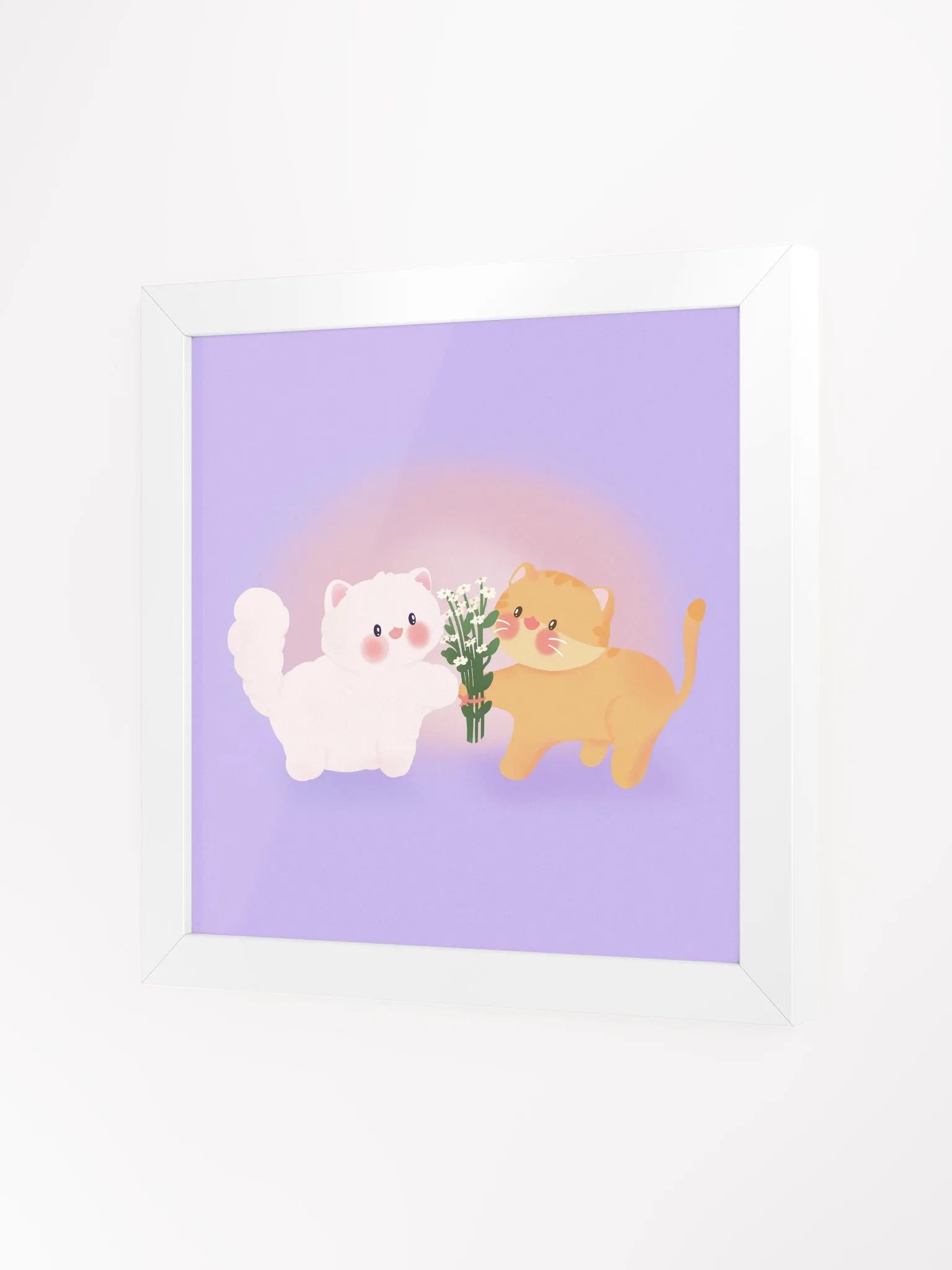 Daisies for you, Cat duo Framed Poster product image (3)