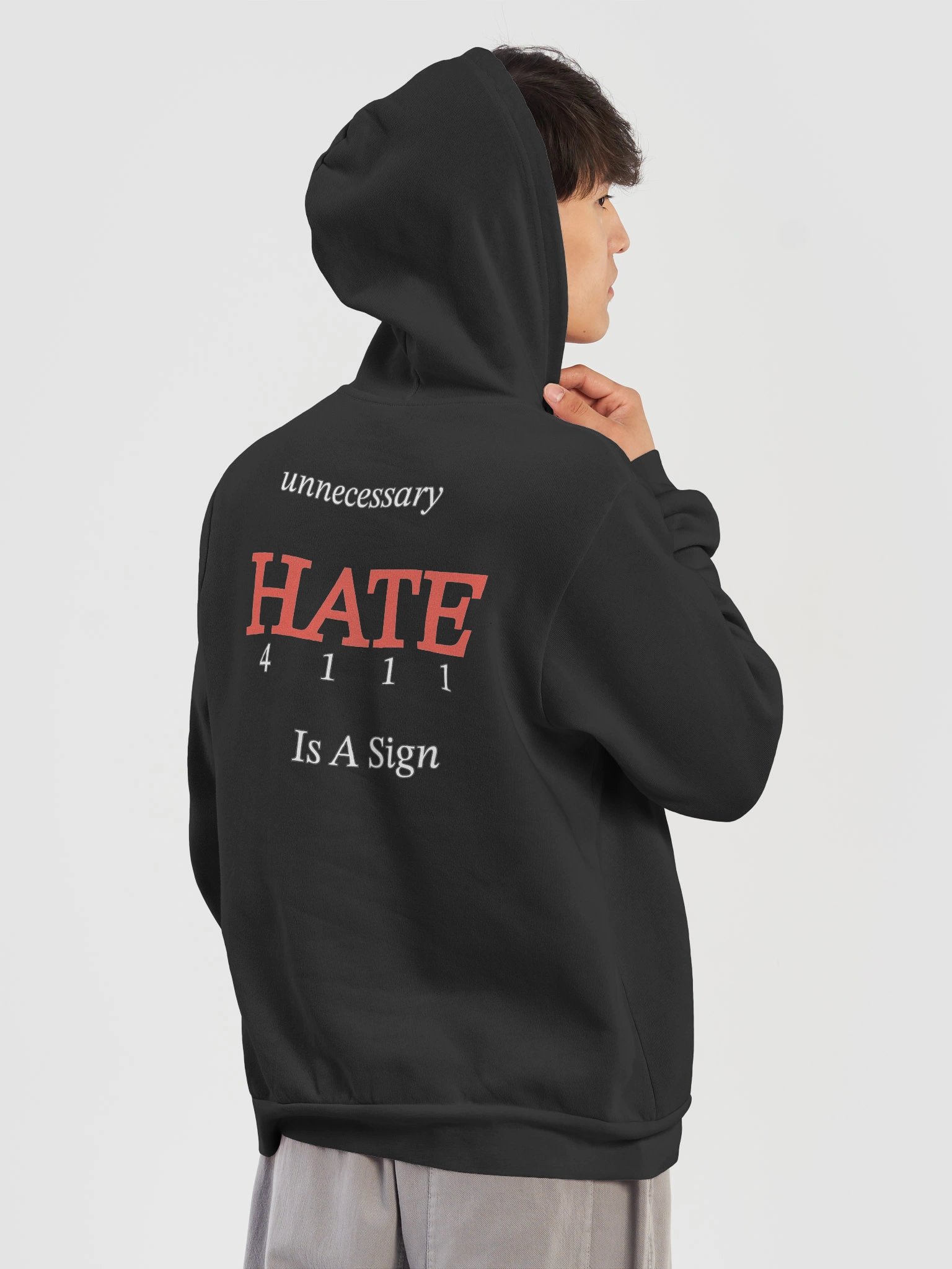 Unnecessary HATE Is A Sign Hoodie product image (9)