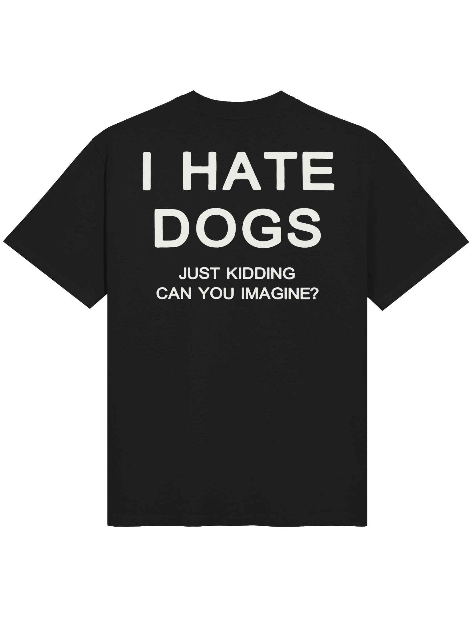 I HATE DOGS // Oversized Faded Tee // BLACK product image (3)