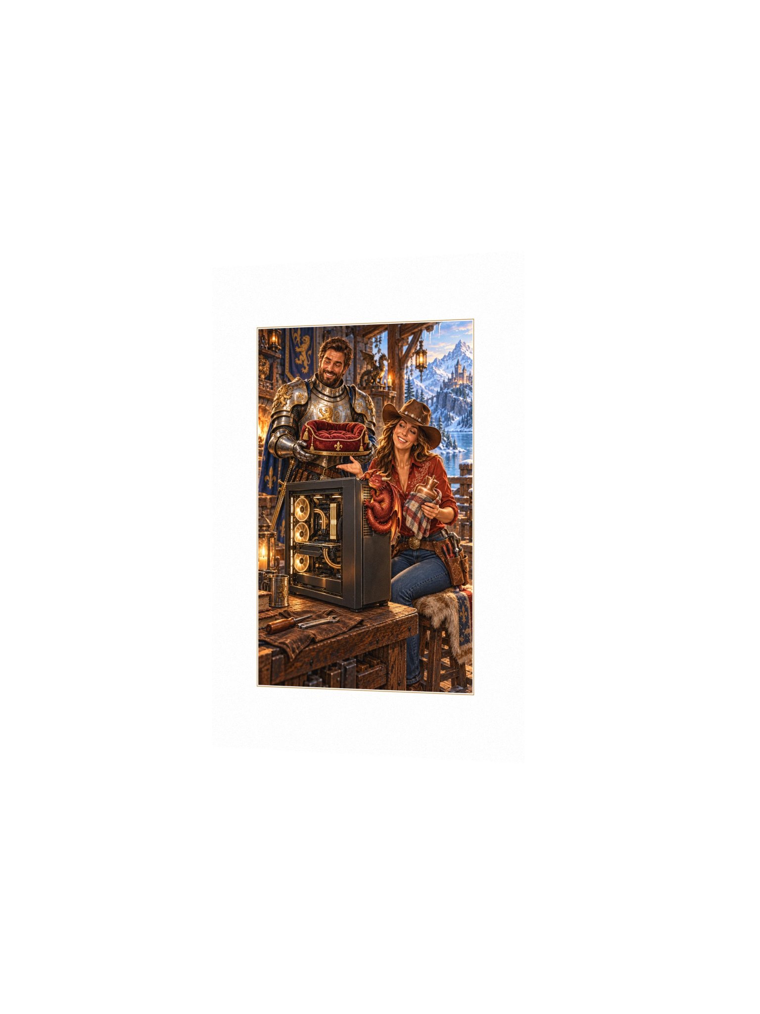 Dragon Cooling Small Art Print product image (2)