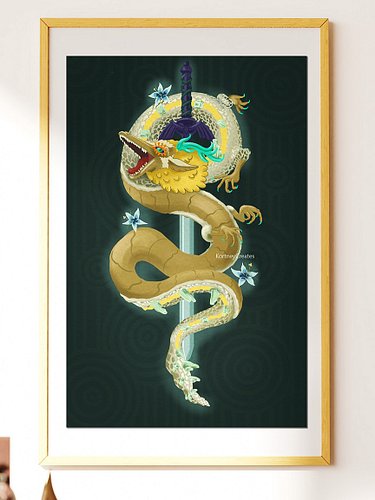 Silent Princess. 🍃 Here’s My Light Dragon Illustration that I completed live on my twitch stream! 💚 🐉 💧 Drawing live has push...