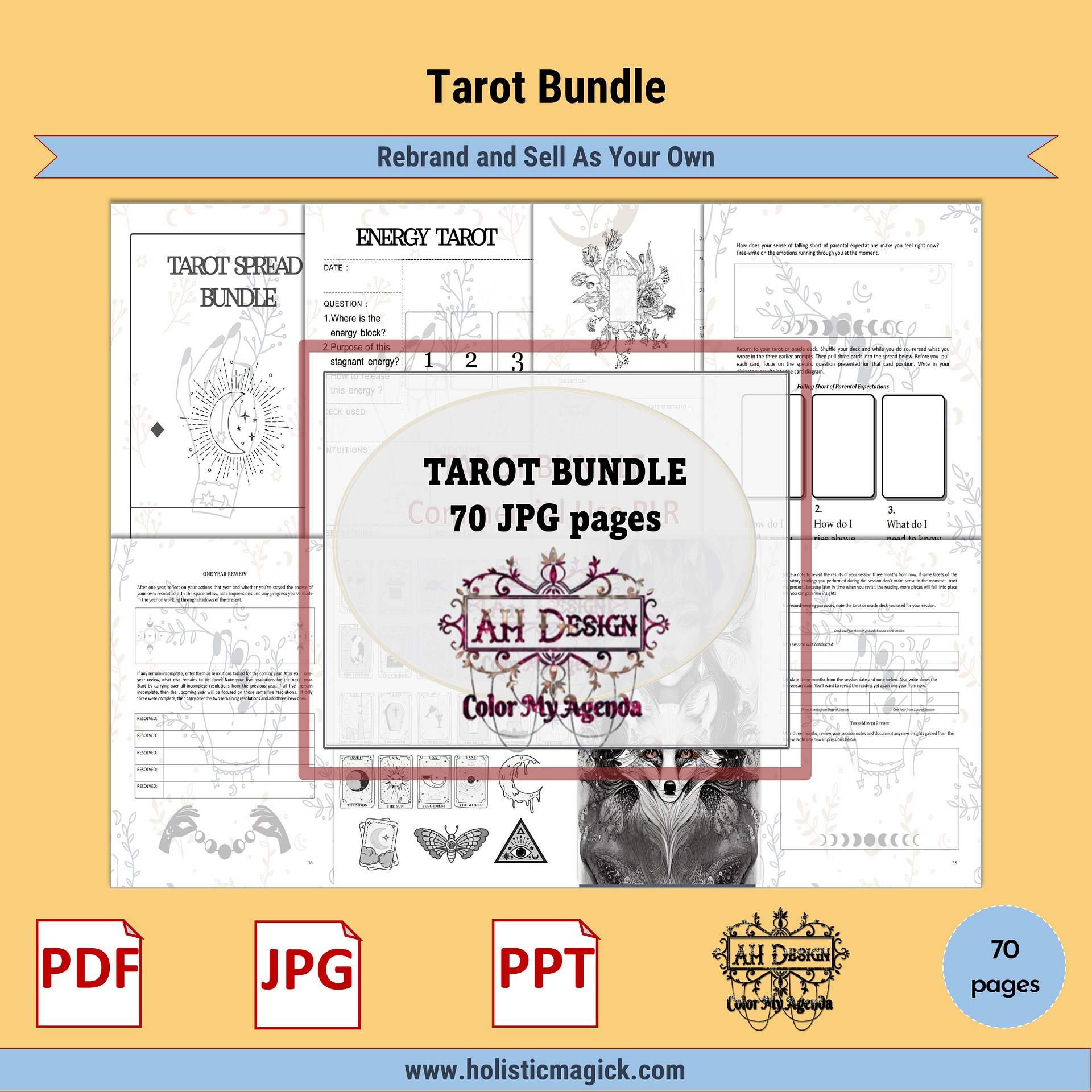 Tarot Workbook Journal and Spread Bundle product image (1)