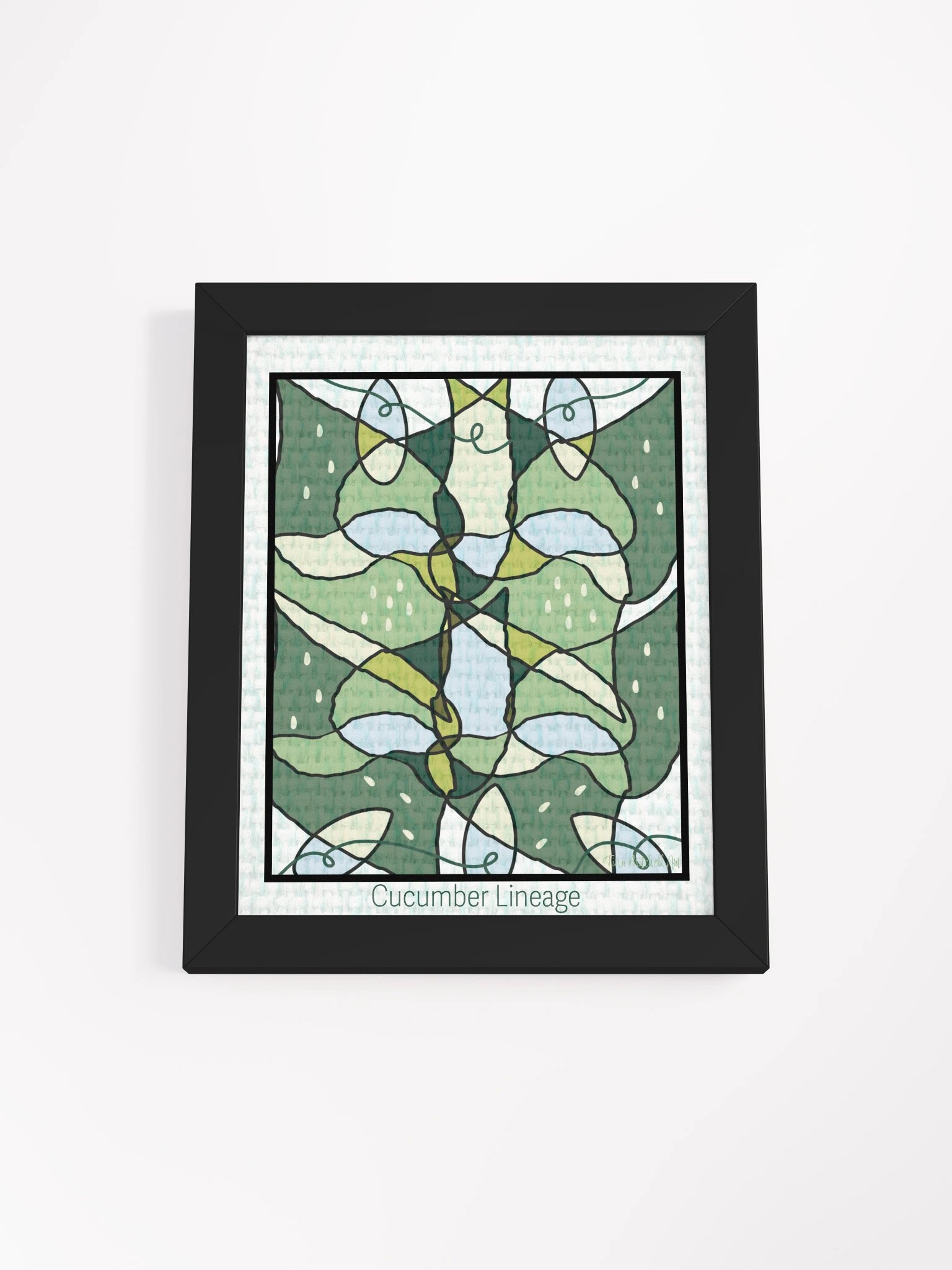 Cucumber Lineage – Framed Symmetrical Art Print product image (2)