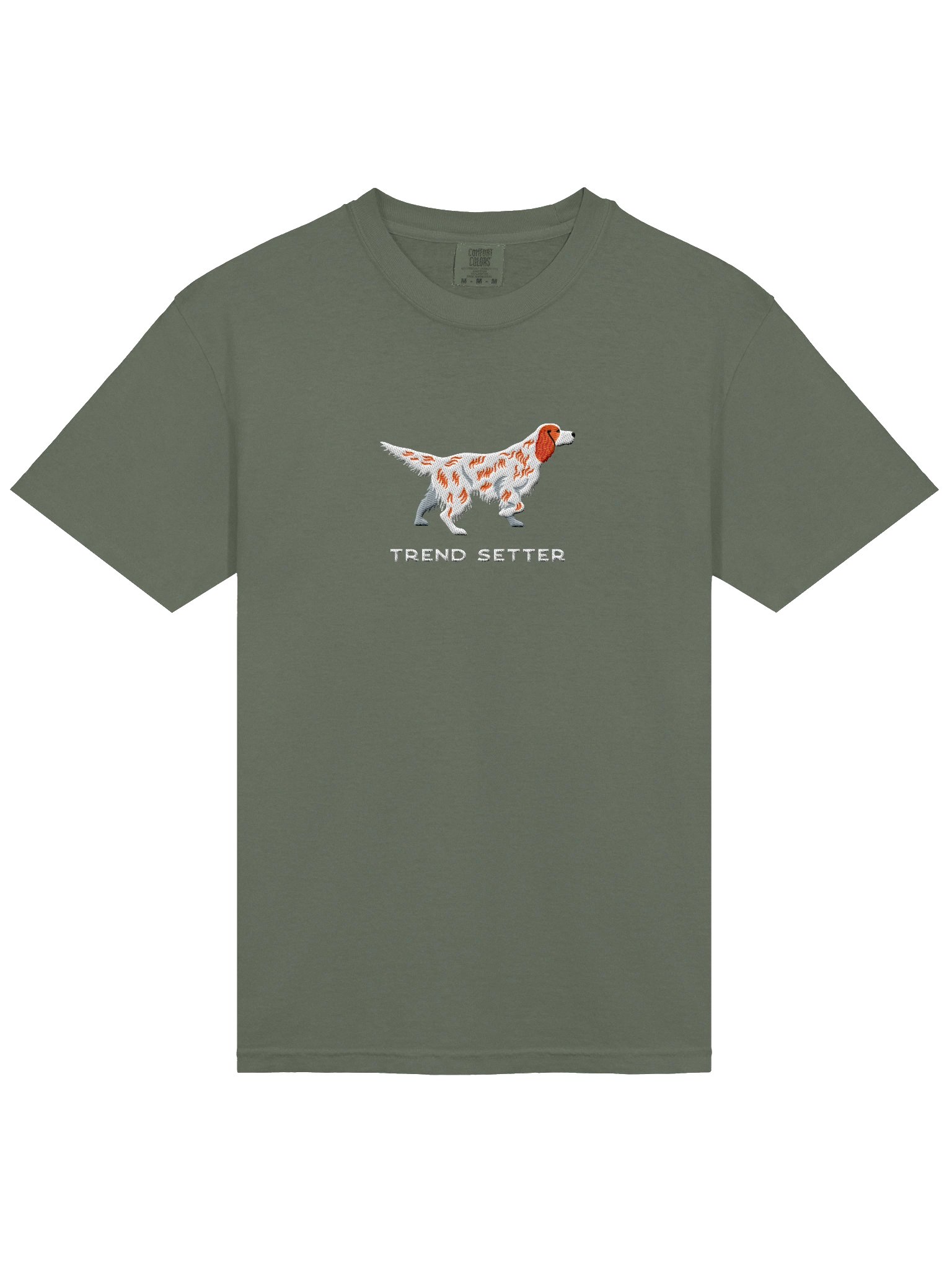 Trend Setter T-Shirt(Embroidered) of an English Setter(Orange Belton) product image (6)