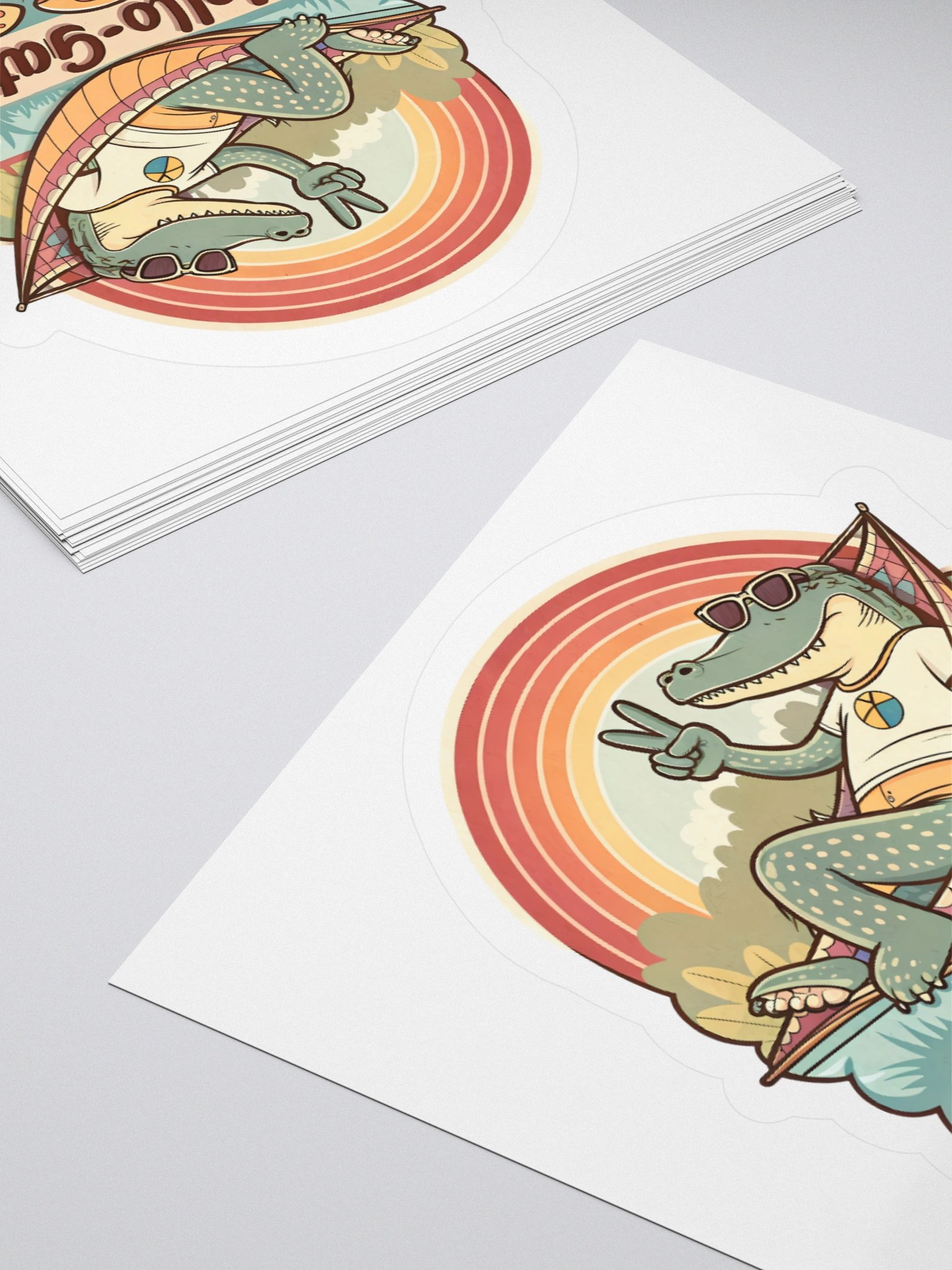Mello-Gator Peace Sign Stickers product image (12)