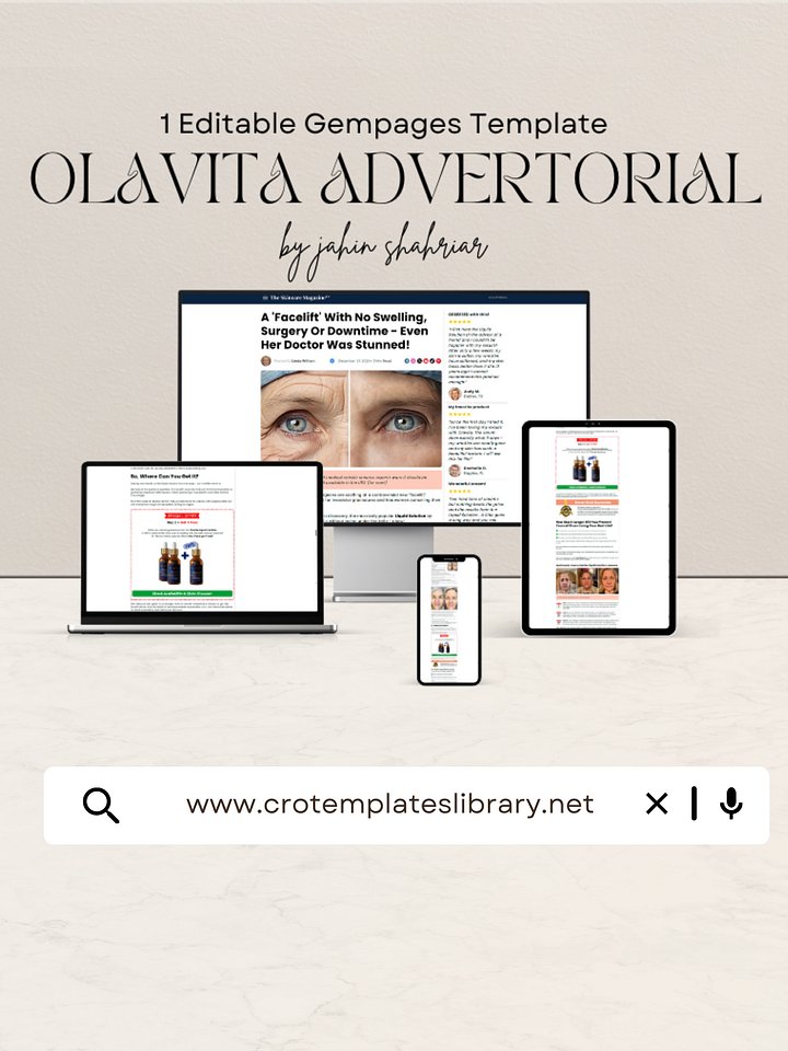 Olavita Gempages Advertorial Template product image (1)