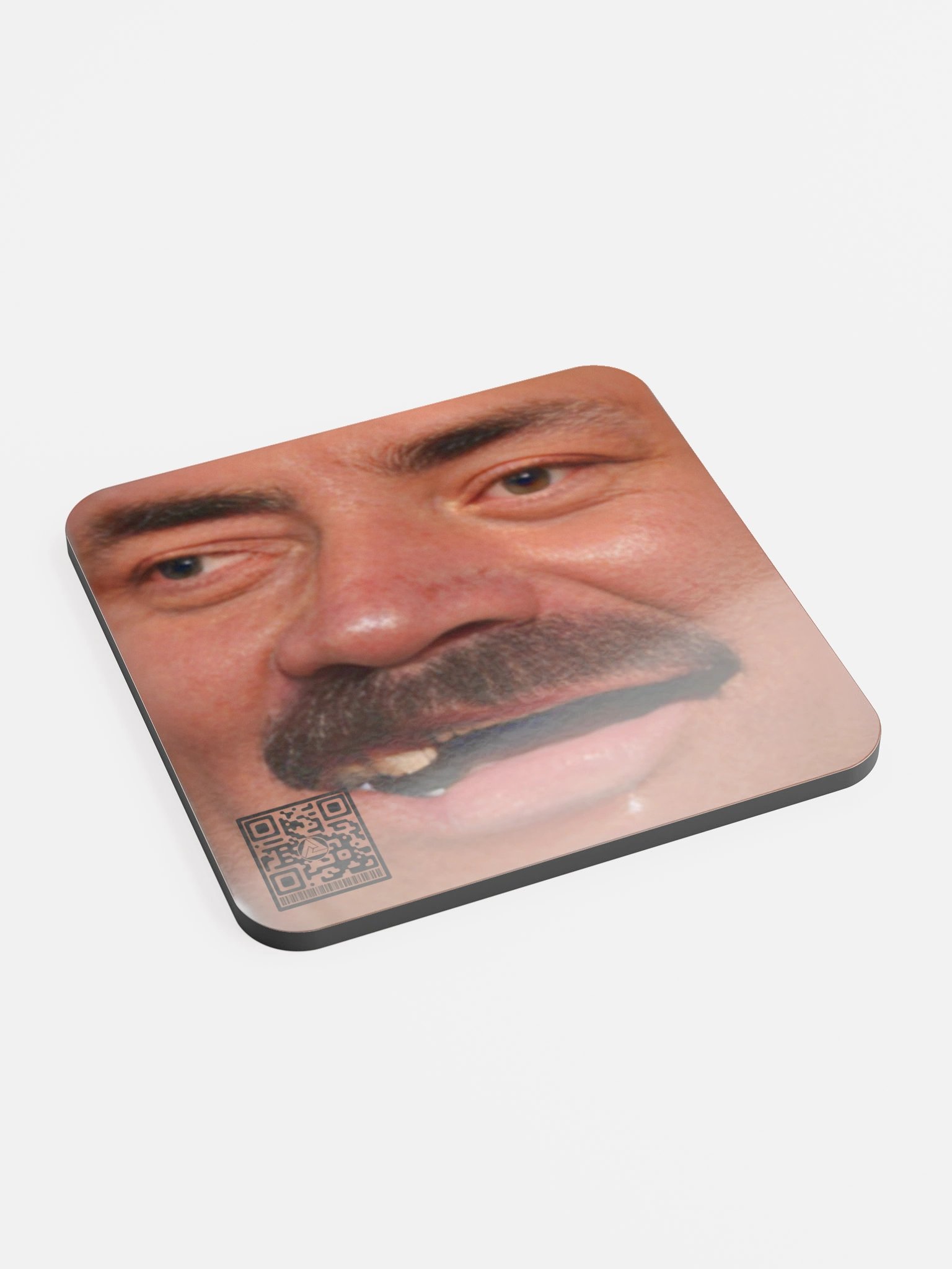AI KEK Glossed Cork Coaster product image (2)
