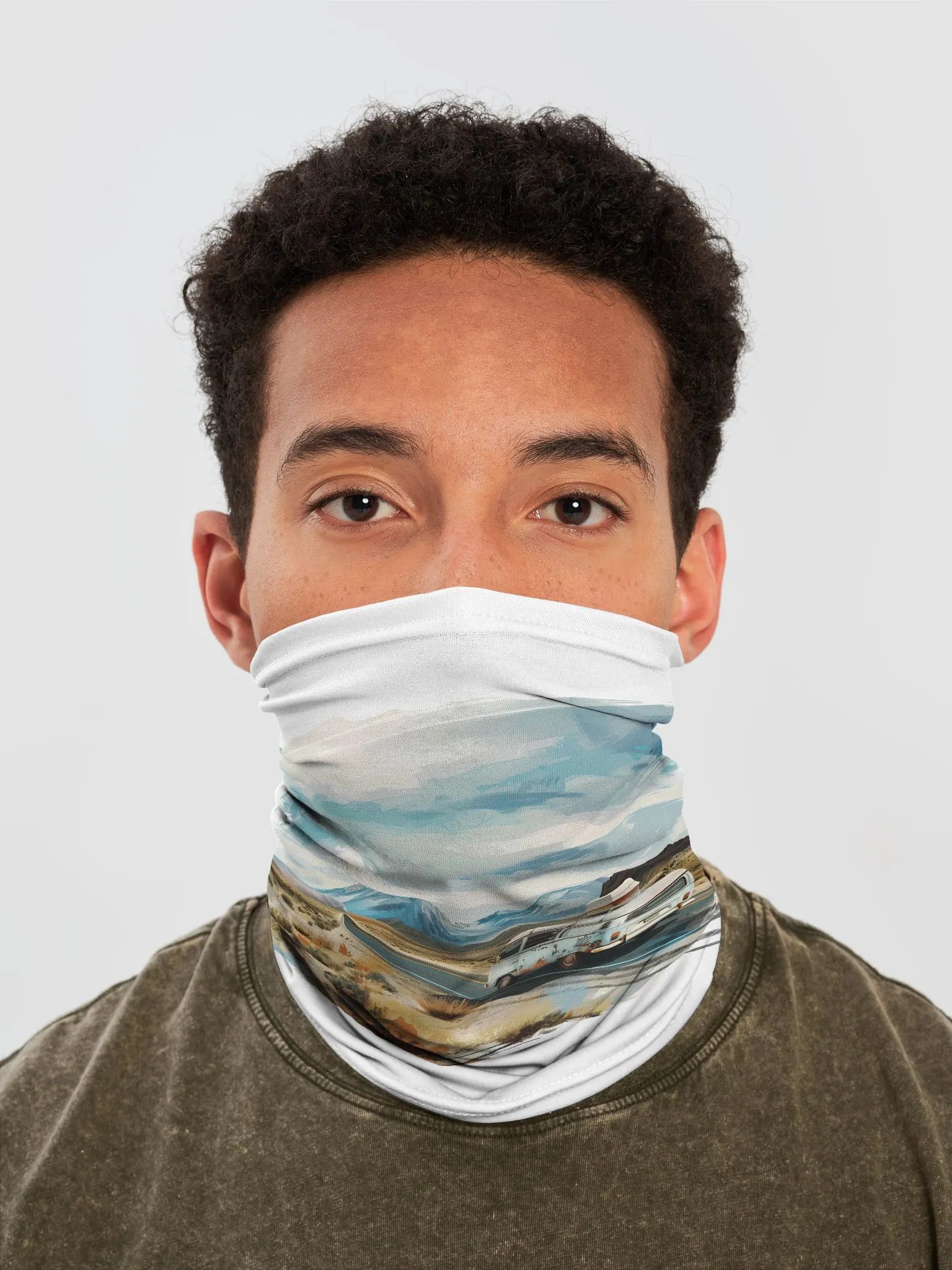 Glowing Skull All-Over Neck Gaiter product image (3)