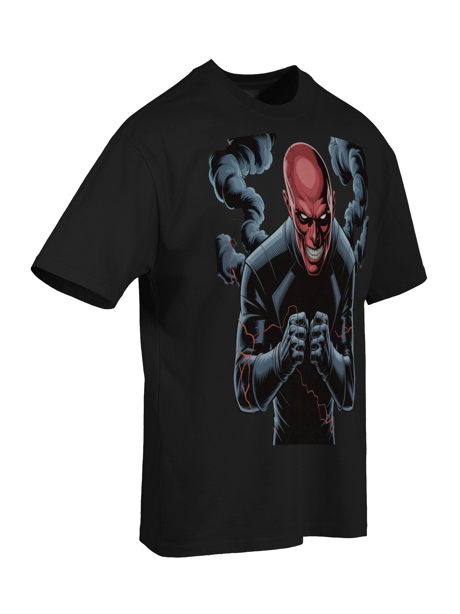 Ethereal Fury: Red Skull Oversized Faded T-Shirt product image (8)