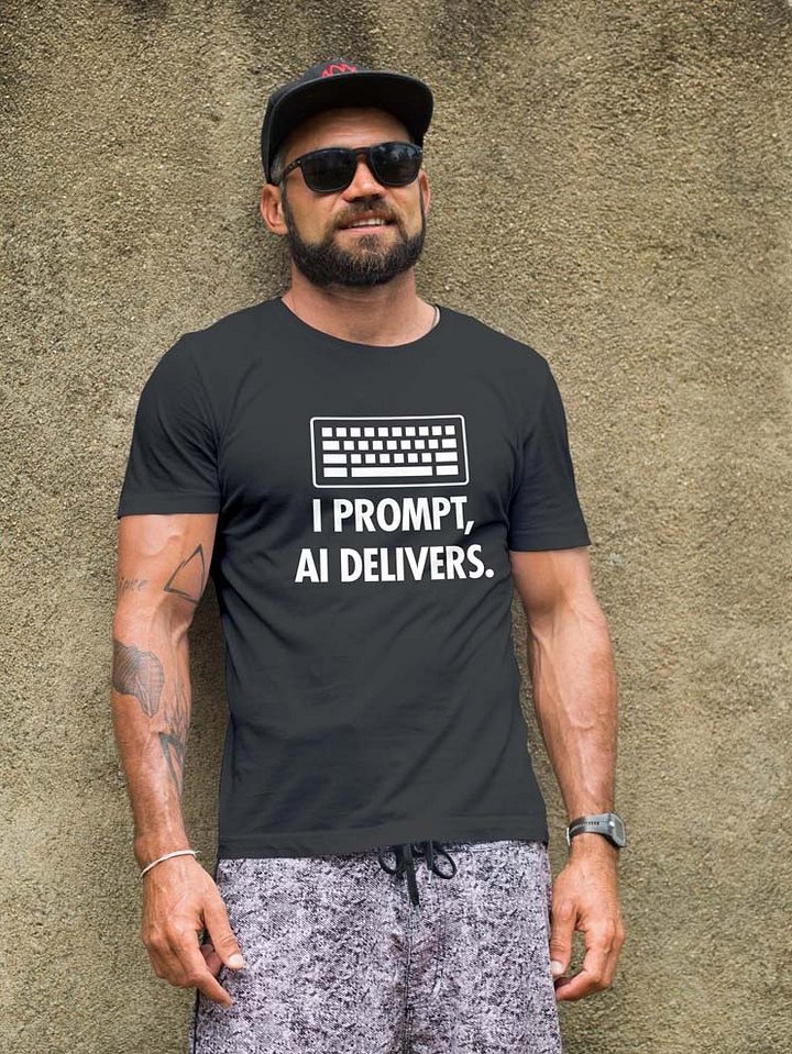 AI T-Shirt : I Prompt, AI Delivers. product image (1)