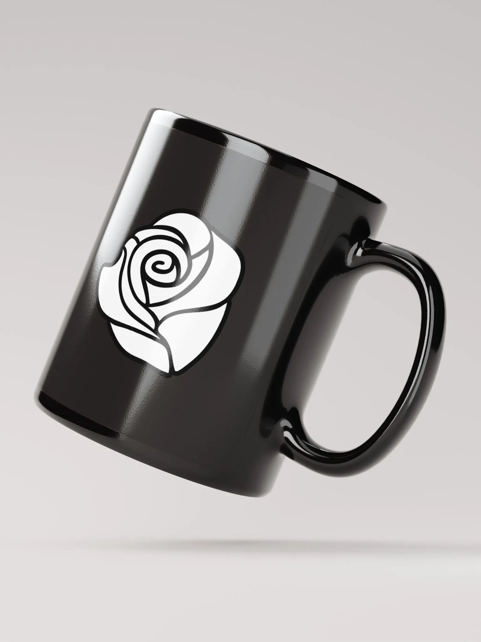 White Rose ceramic mug - A product image (2)