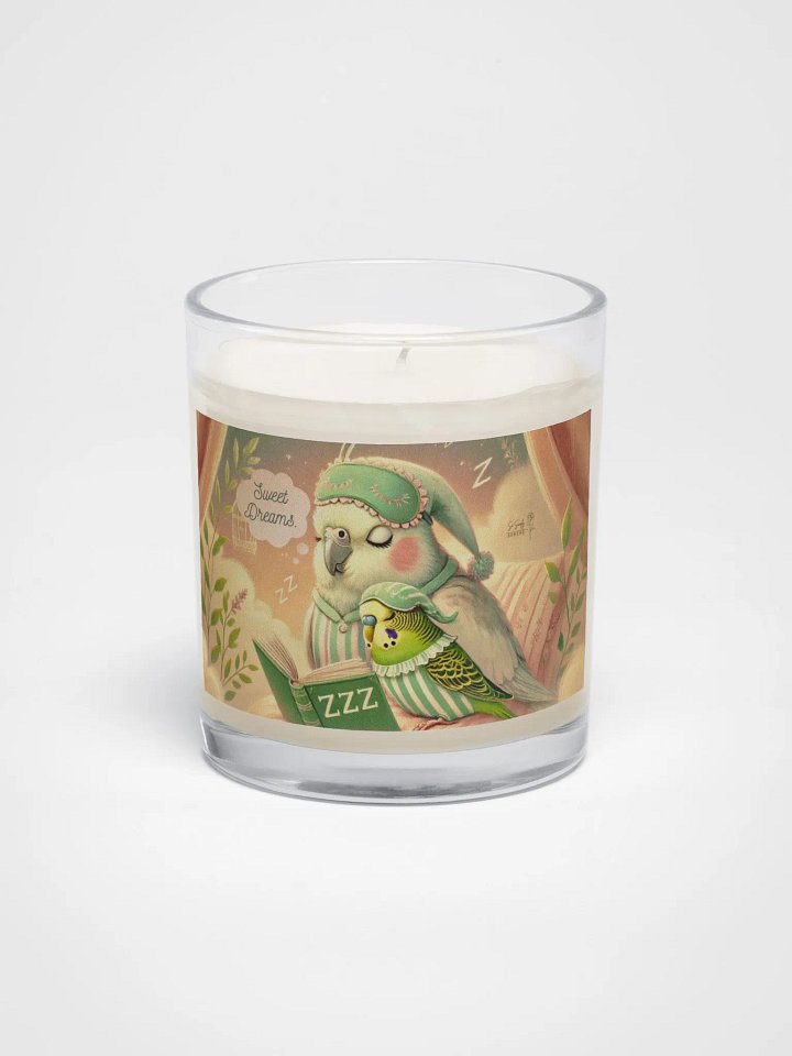 Sweet Dreams Parakeet – Soy Wax Candle in Clear Glass Jar 9 product image (1)