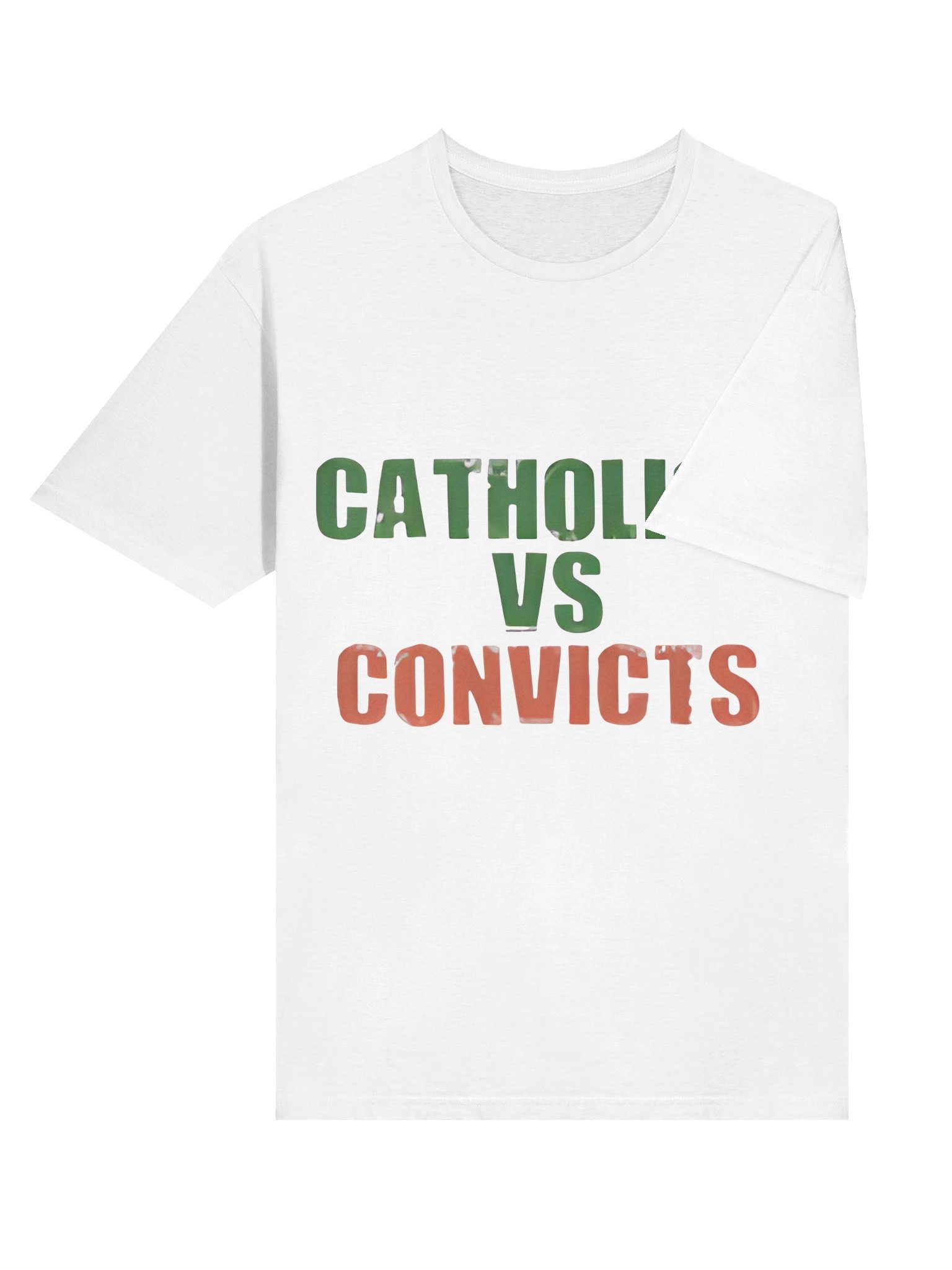 Catholics vs Convicts T-Shirt — Retro Rivalry Faith & Football Tee product image (4)