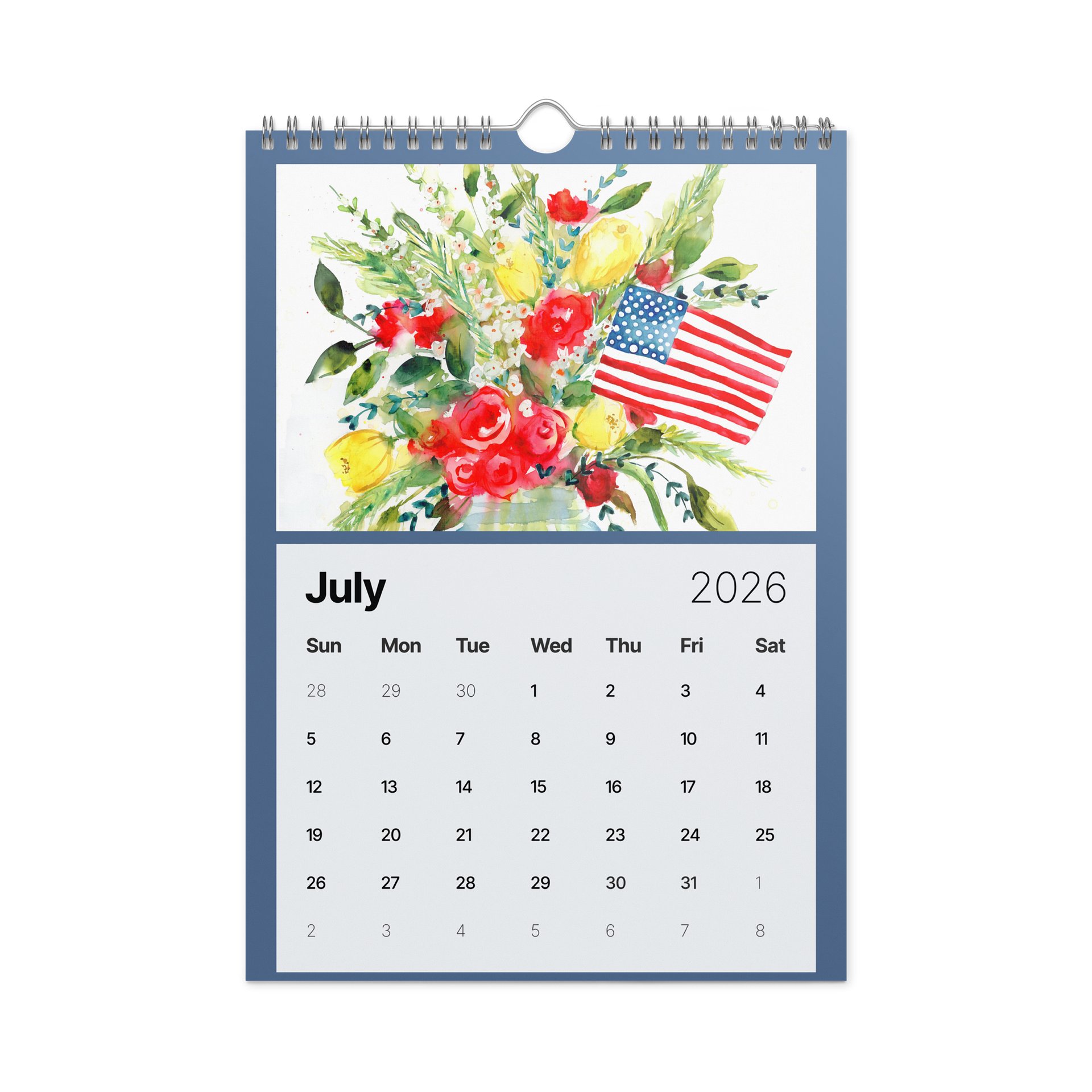 Watercolor Blooms 2026 Wall Calendar product image (7)