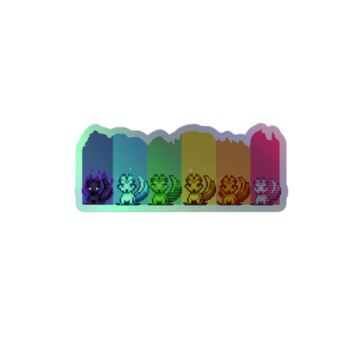 Prismatic Paws Holographic Sticker product image (2)