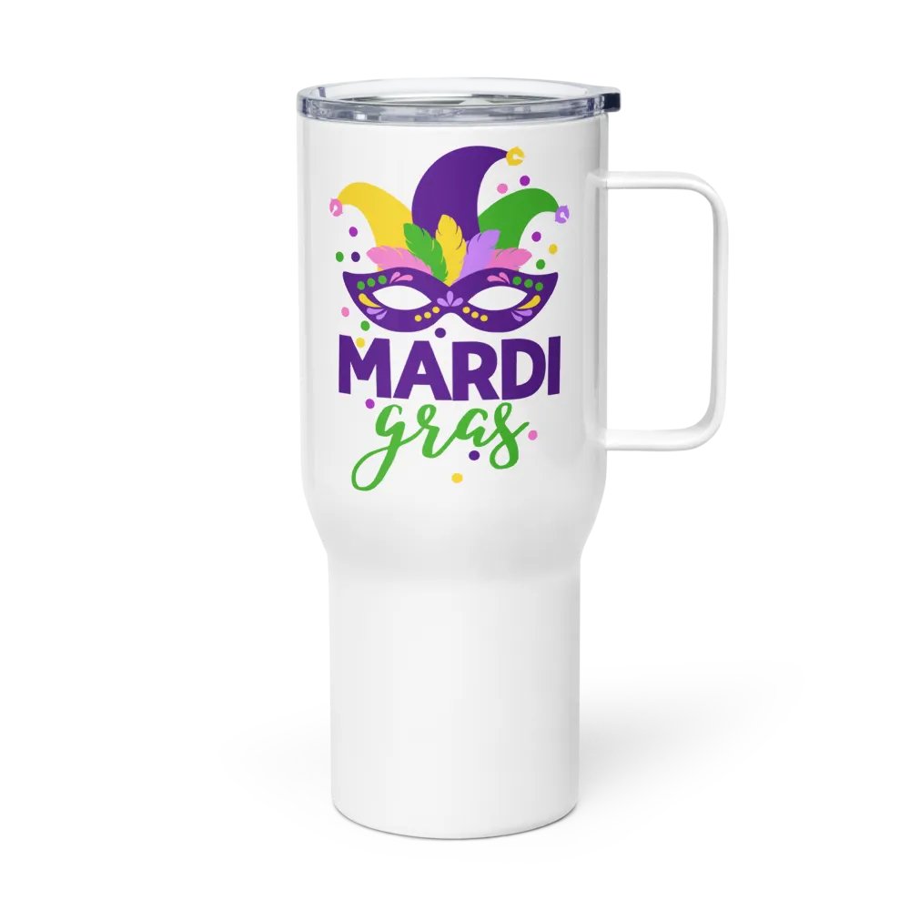 Mardi Gras Stainless Steel Insulated Travel Mug product image (3)