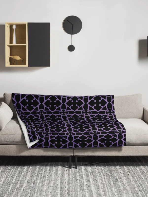Purple Ethereal Echoes Throw Blanket product image (4)