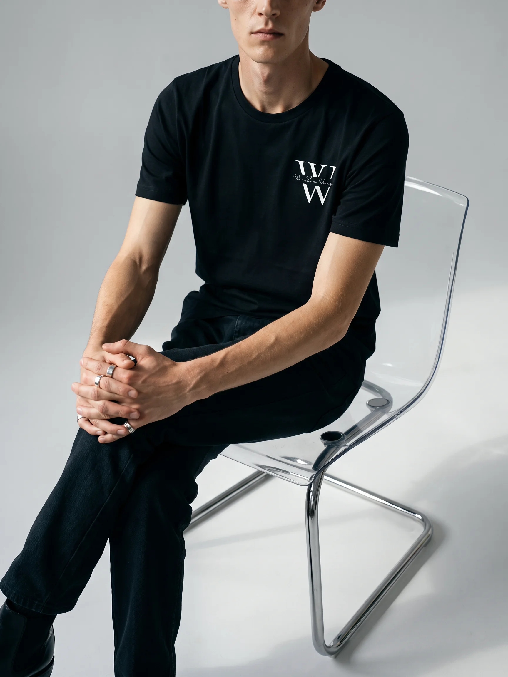 WLU Logo on Left of Chest (white) product image (5)