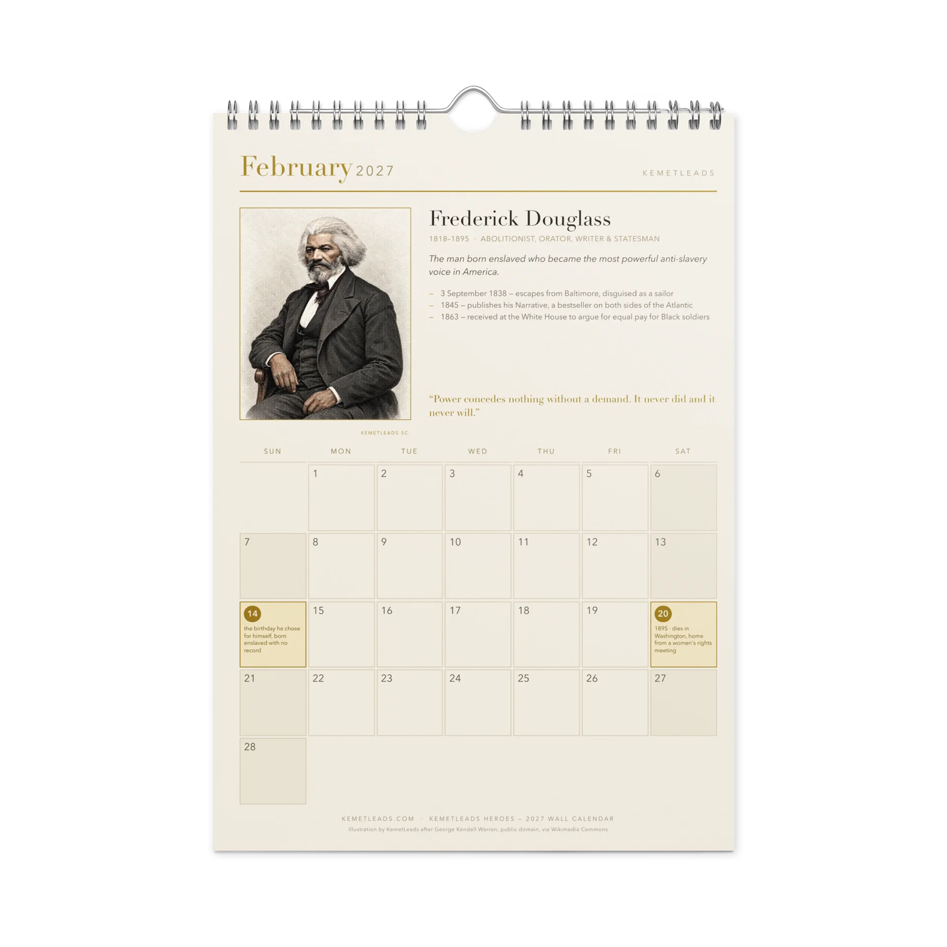 KemetLeads Heroes — 2027 Wall Calendar product image (5)