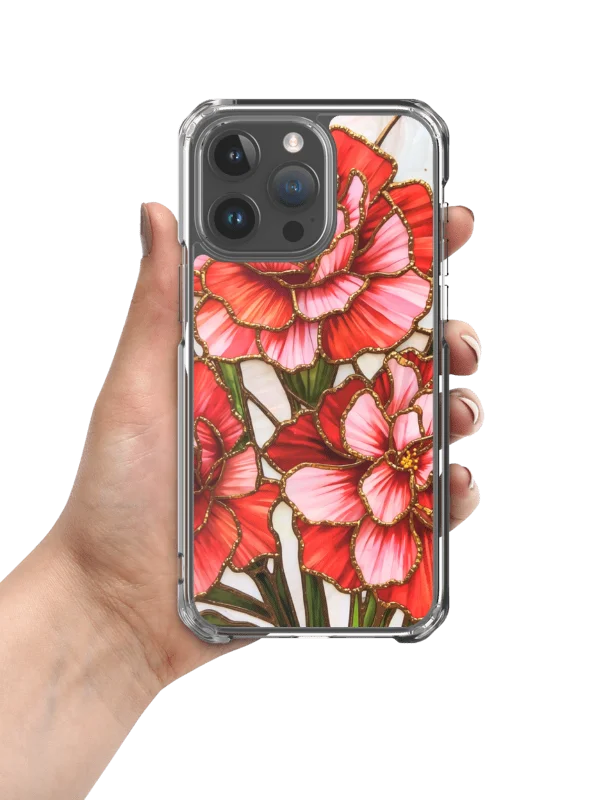 Gilded Blossom Stained Glass Clear iPhone® 7/8, 11, 12, 13, 14, 15, 16, 17, X/XS, SE, XR, Mini, Pro, Pro Max, Plus Cases. product image (17)