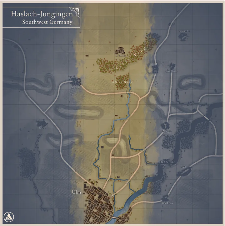 Haslach-Jungingen battle map. product image (2)