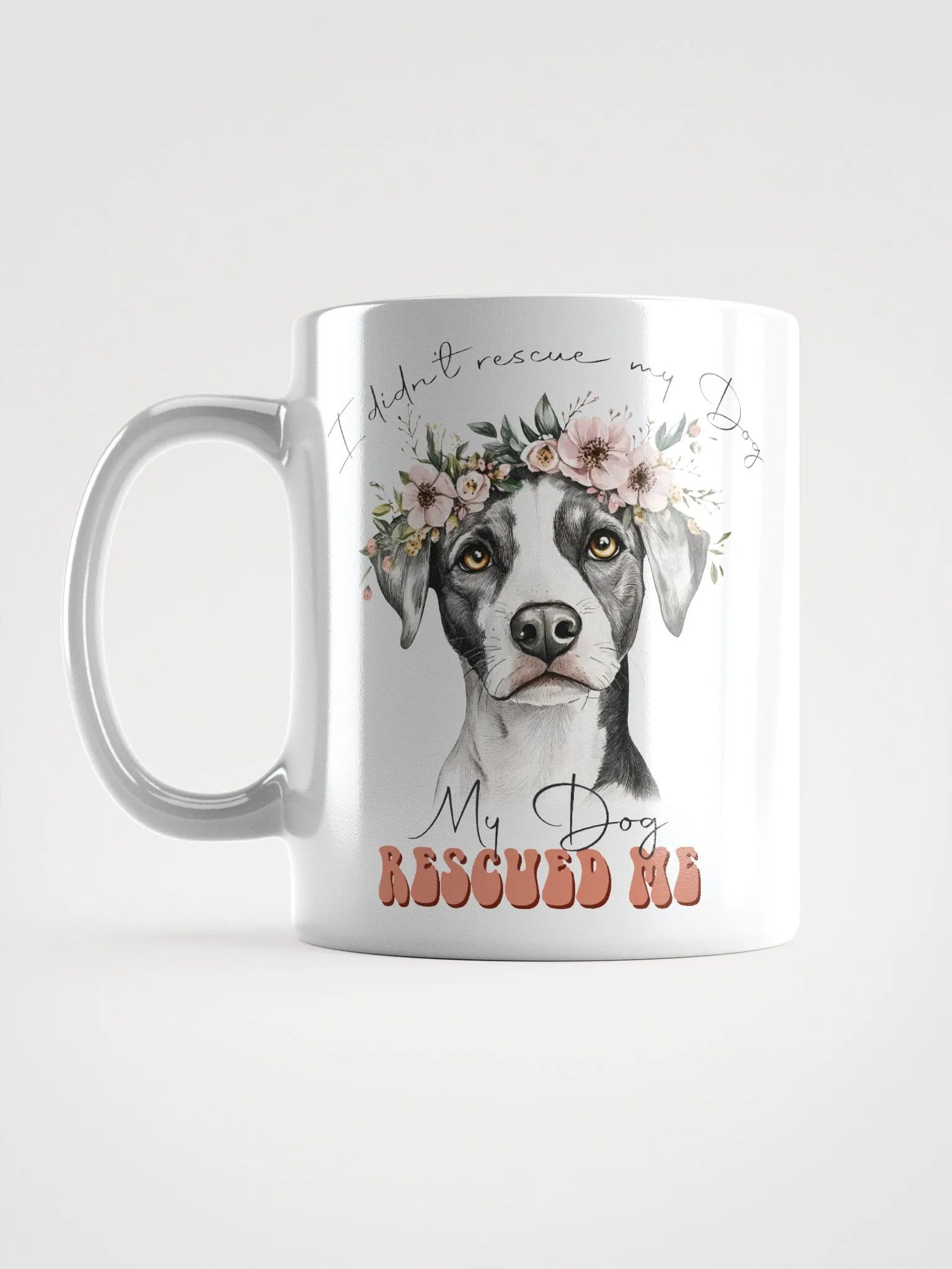 Floral Crown My Dog Rescued Me Mug product image (6)