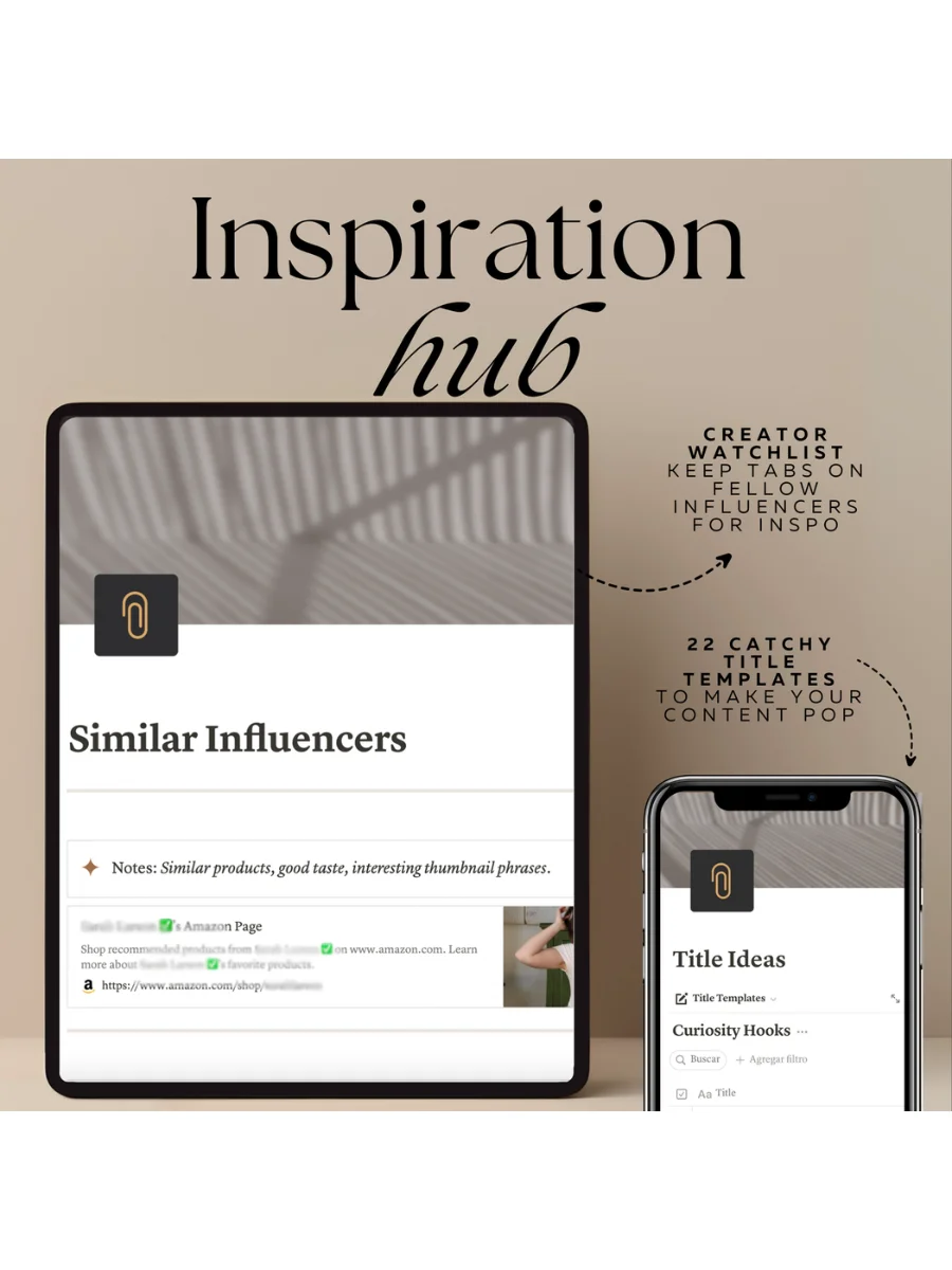 Amazon Influencer Notion Template product image (4)