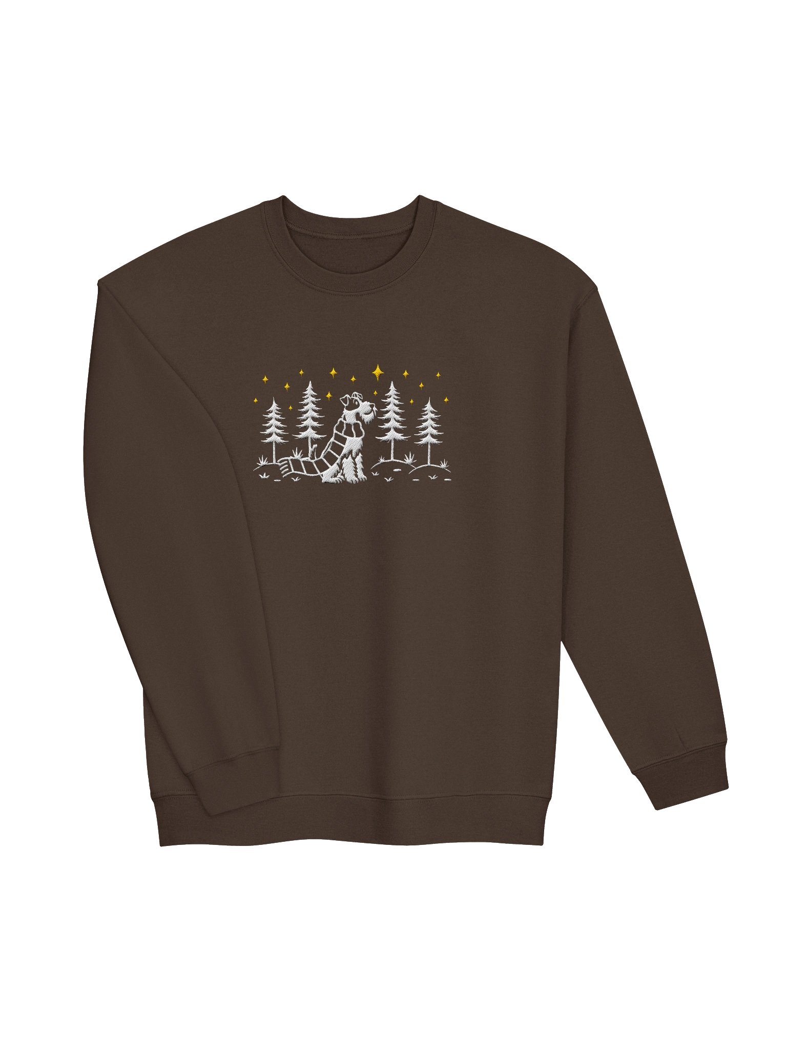 Wire Fox Terrier Winter/Christmas Line Art Design Embroidered Sweatshirt product image (11)