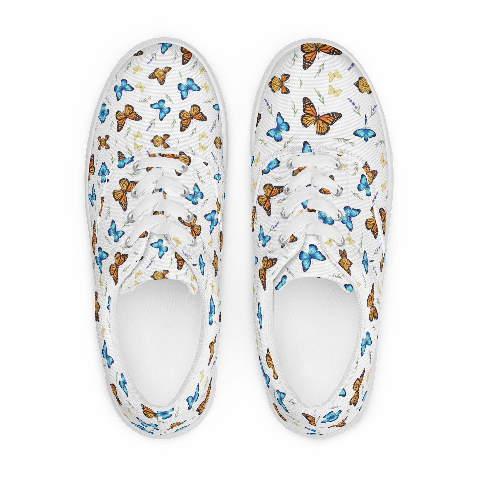 Symmetrical Butterflies Women's Canvas Shoes product image (1)