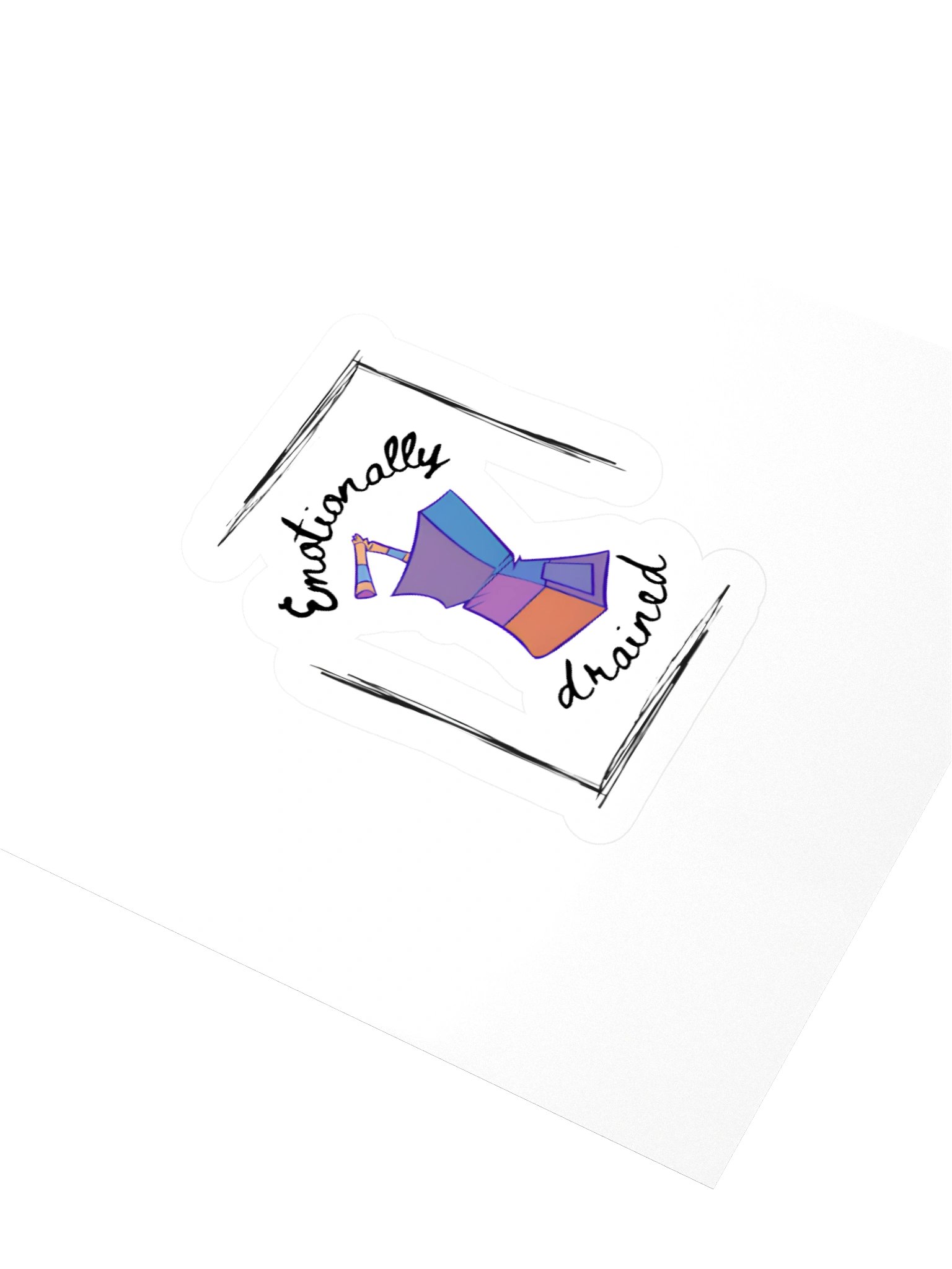 emotionally drained sticker product image (5)