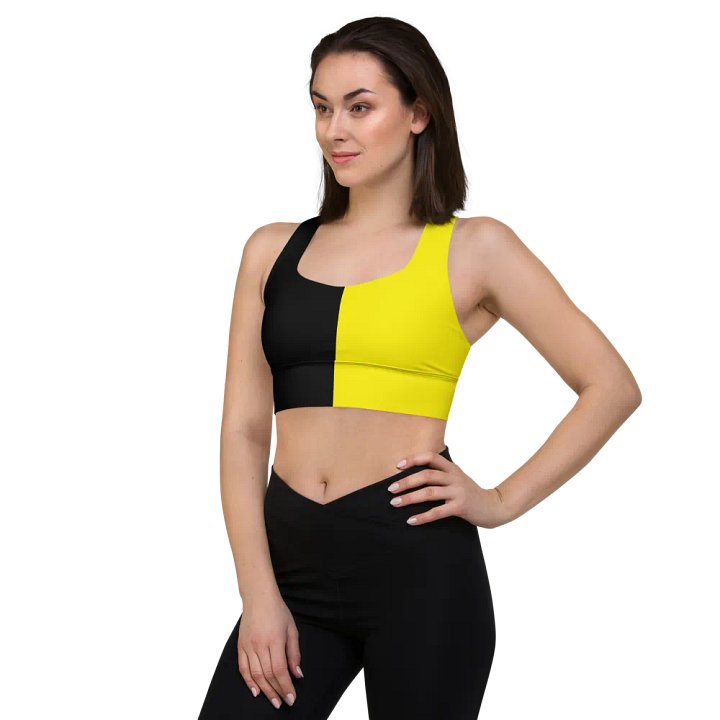 Black & Yellow - Longline Sports Bra product image (1)