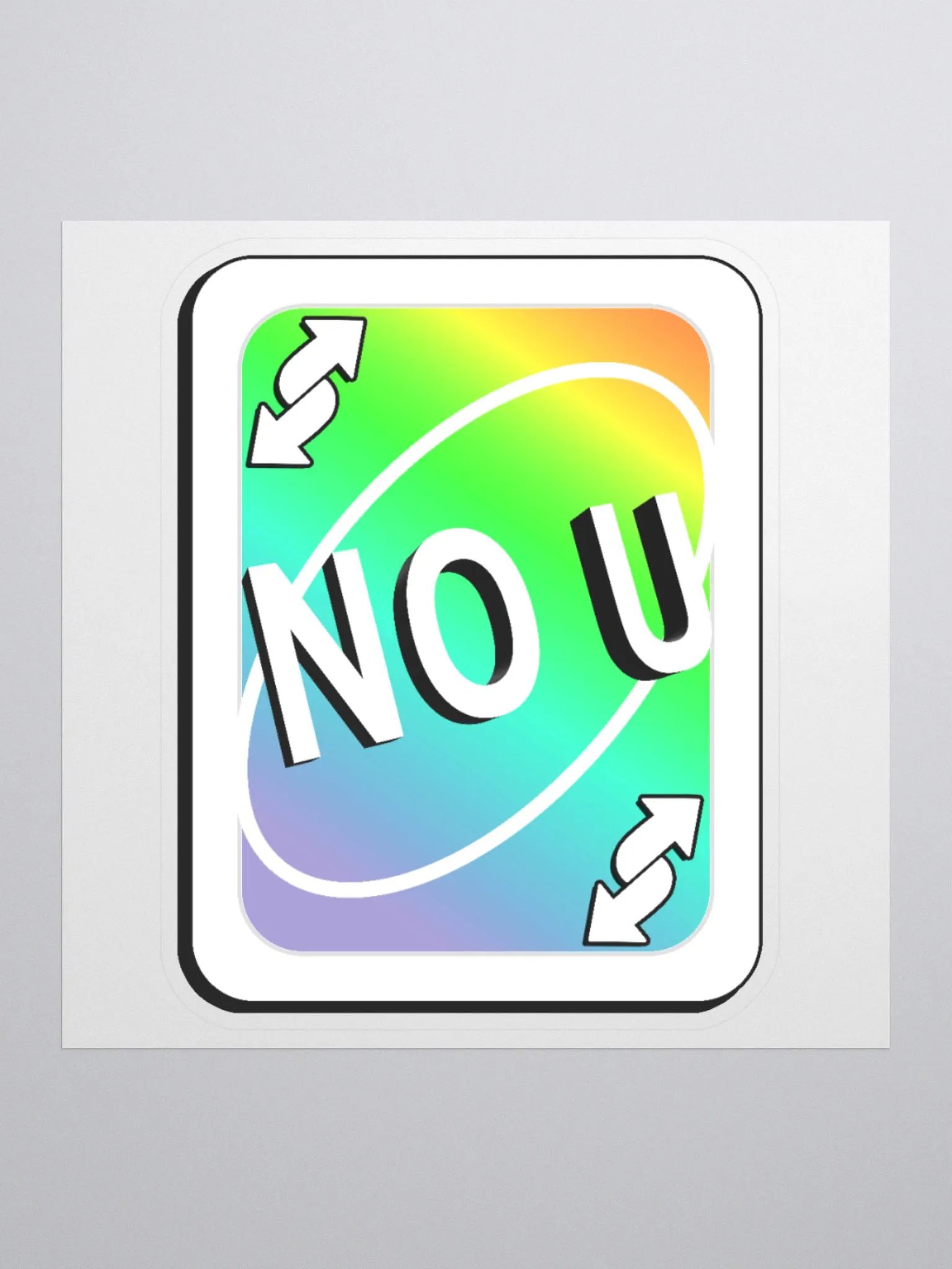No U Sticker product image (1)
