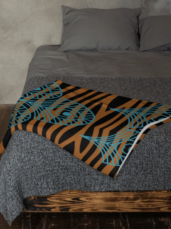 Brown Peacock Feathers Paradise Throw Blanket product image (3)