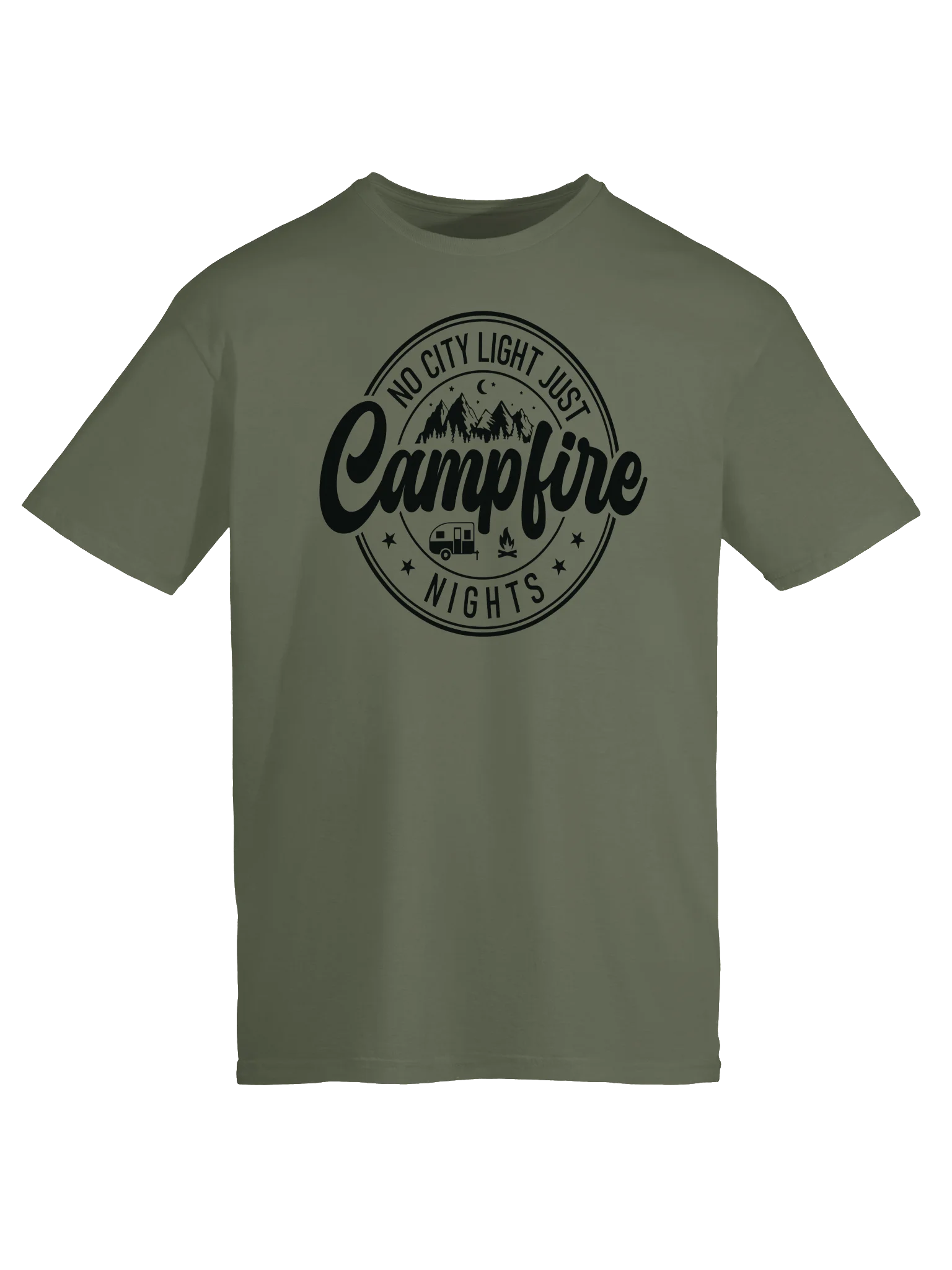 No City Light, Just Campfire Nights T-Shirt | Camping Tee product image (5)