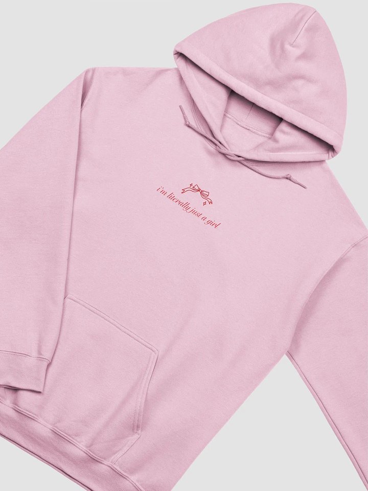 i'm literally just a girl printed hoodie [red lettering] product image (6)