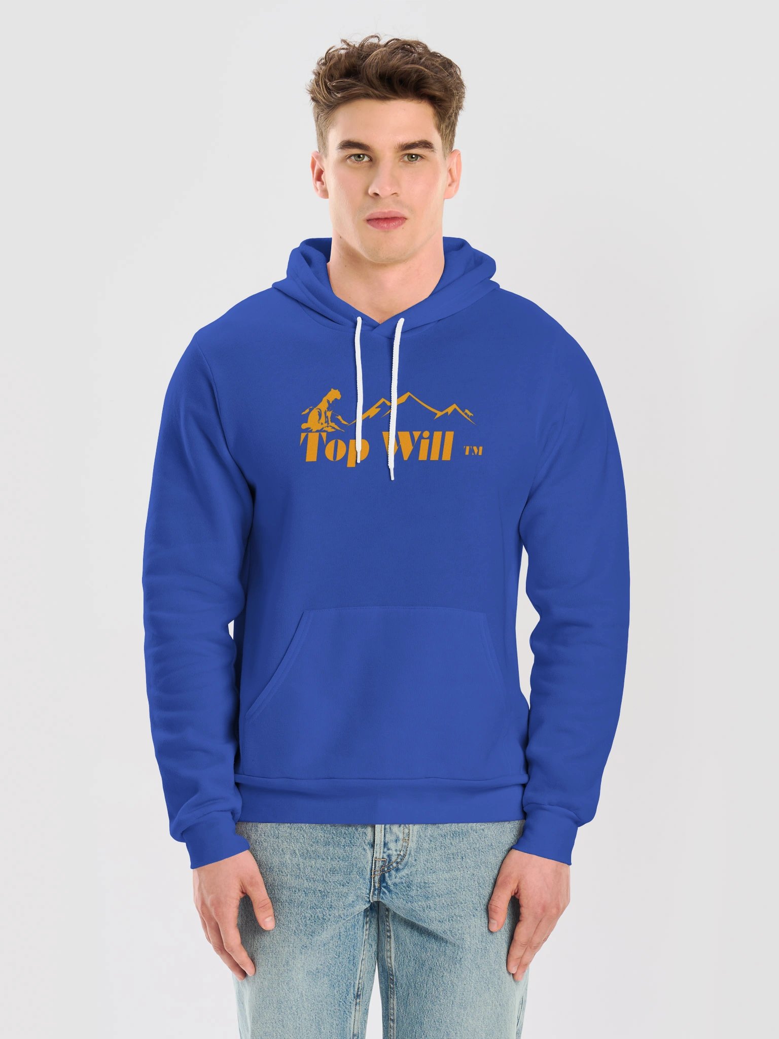 Top Will ™ Blue & Orange Supersoft Hoodie product image (5)