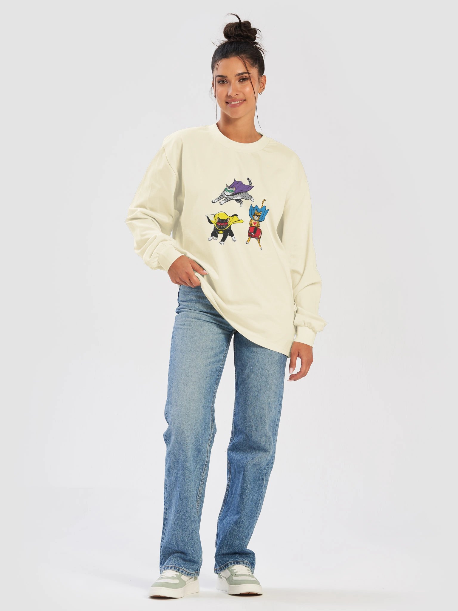 Superhero Cats Unisex Long Sleeve Shirt product image (24)