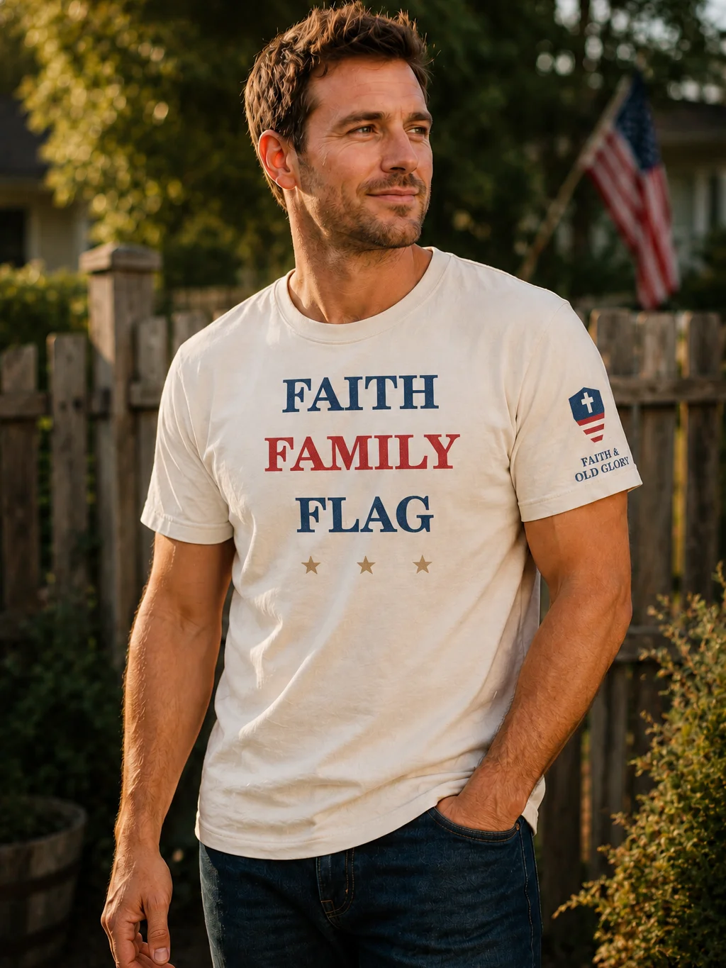 Faith Family Flag Tee product image (3)