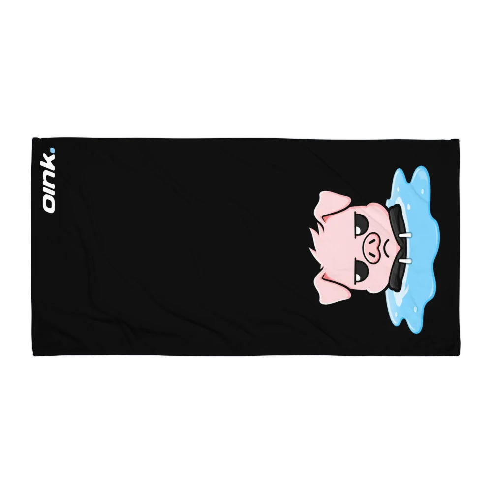 Poolside Pig Beach Towel - Black product image (3)