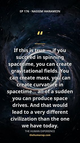 Nassim Haramein suggests that spinning spacetime could create gravitational fields and one day make space drives possible. Th...